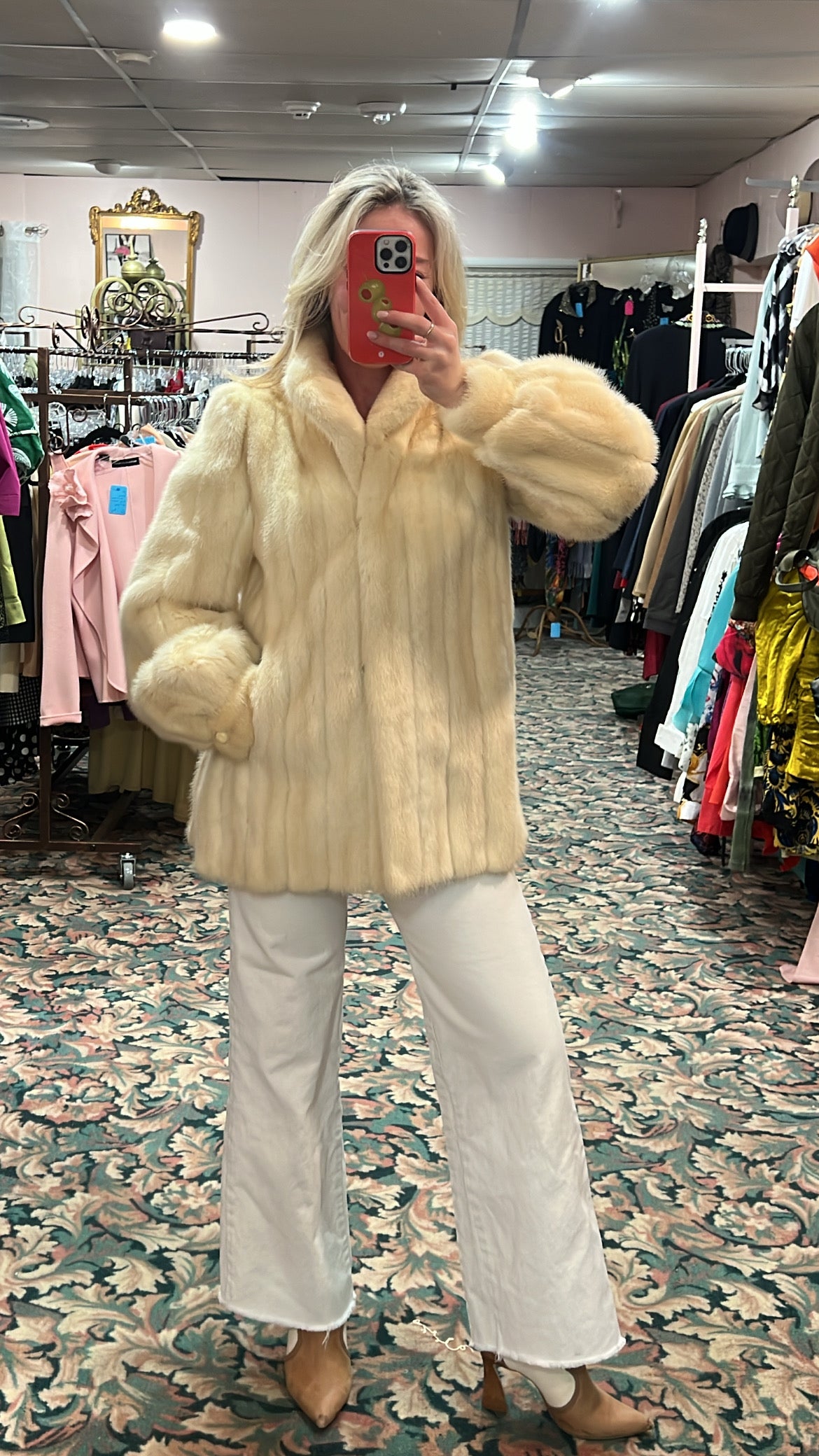 Flemington Furs Ivory Mink Jacket