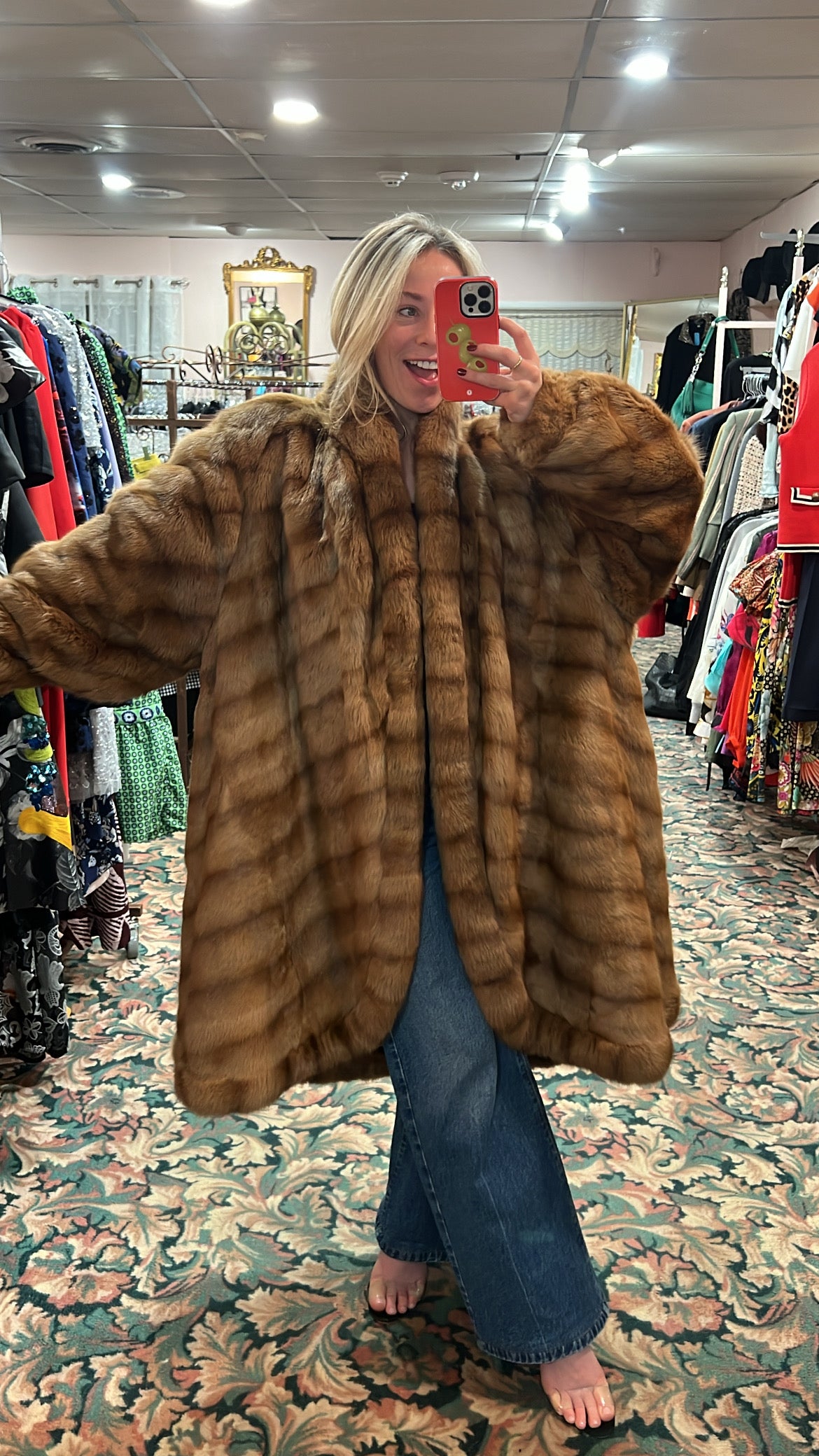 Fendi Sable Swing Coat