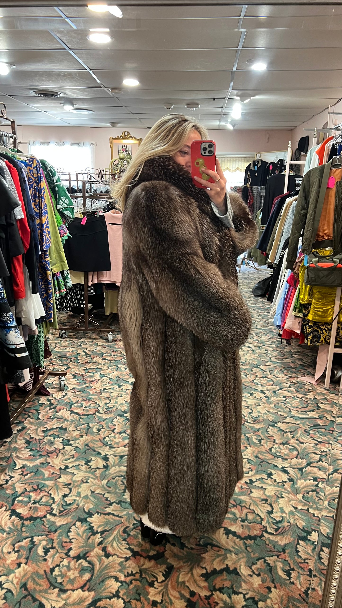 SAGA Fox Full Length Fur Coat