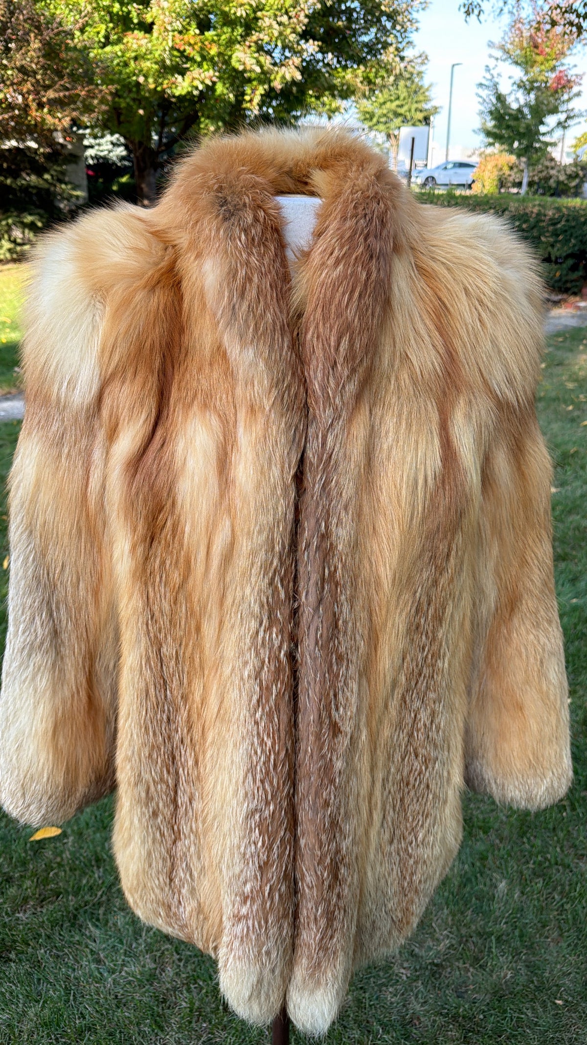 Red Cross Fox Fur Jacket
