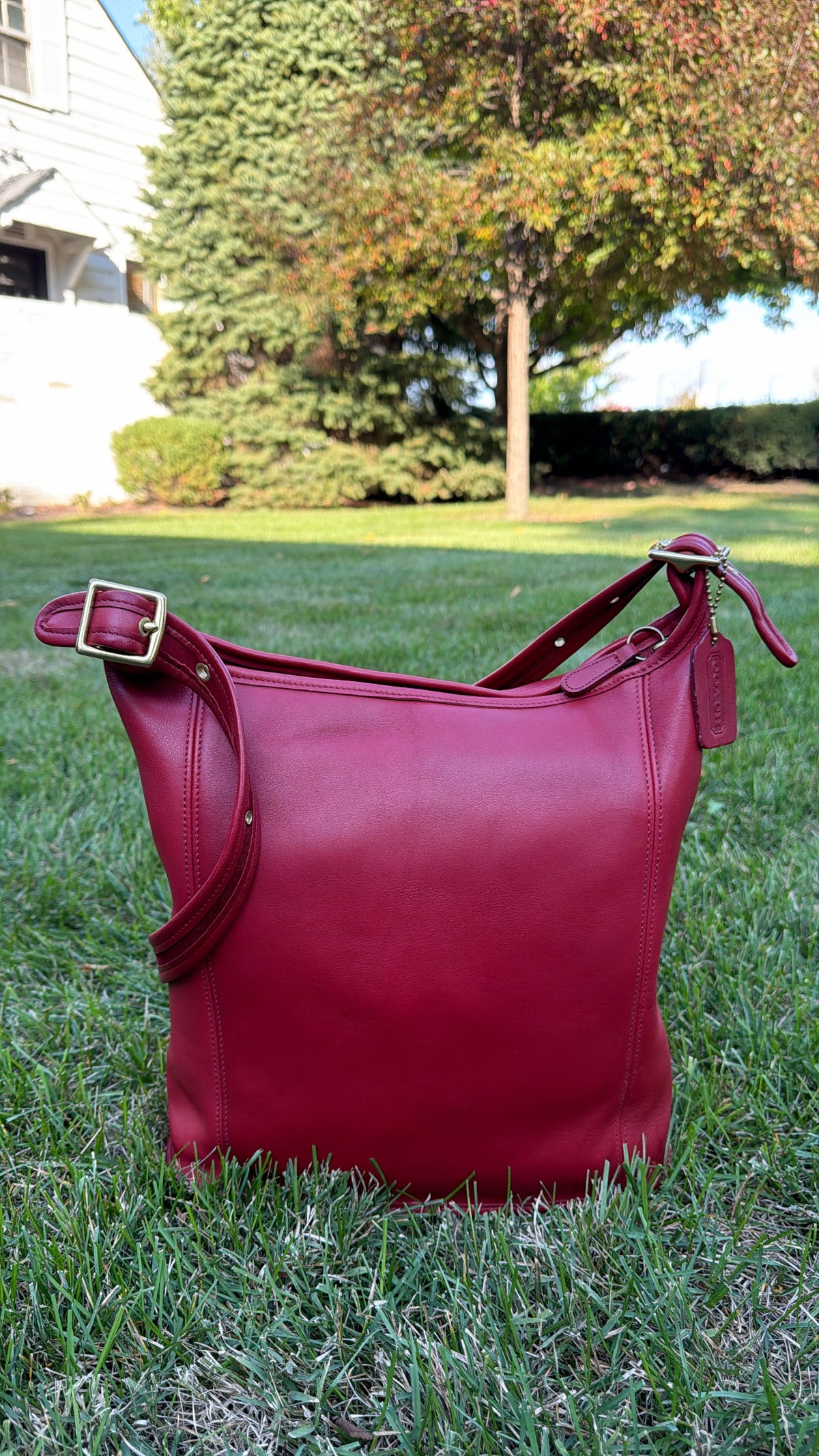 Vintage Coach Legacy Slim Duffle 9060 Leather Shoulder Bag