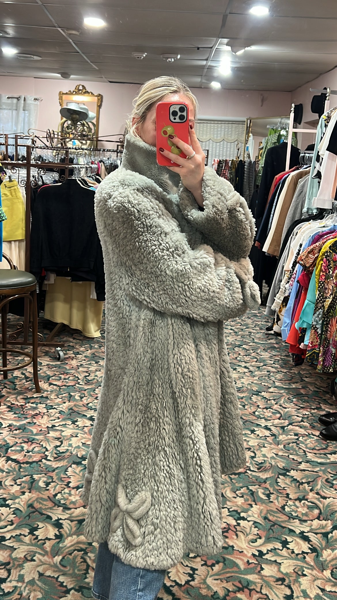 York Furrier Beaver Knit Coat