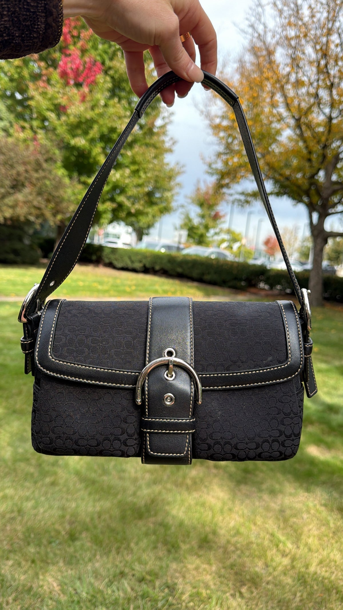 Vintage 2005 Coach Soho Signature C Flap Shoulder Bag