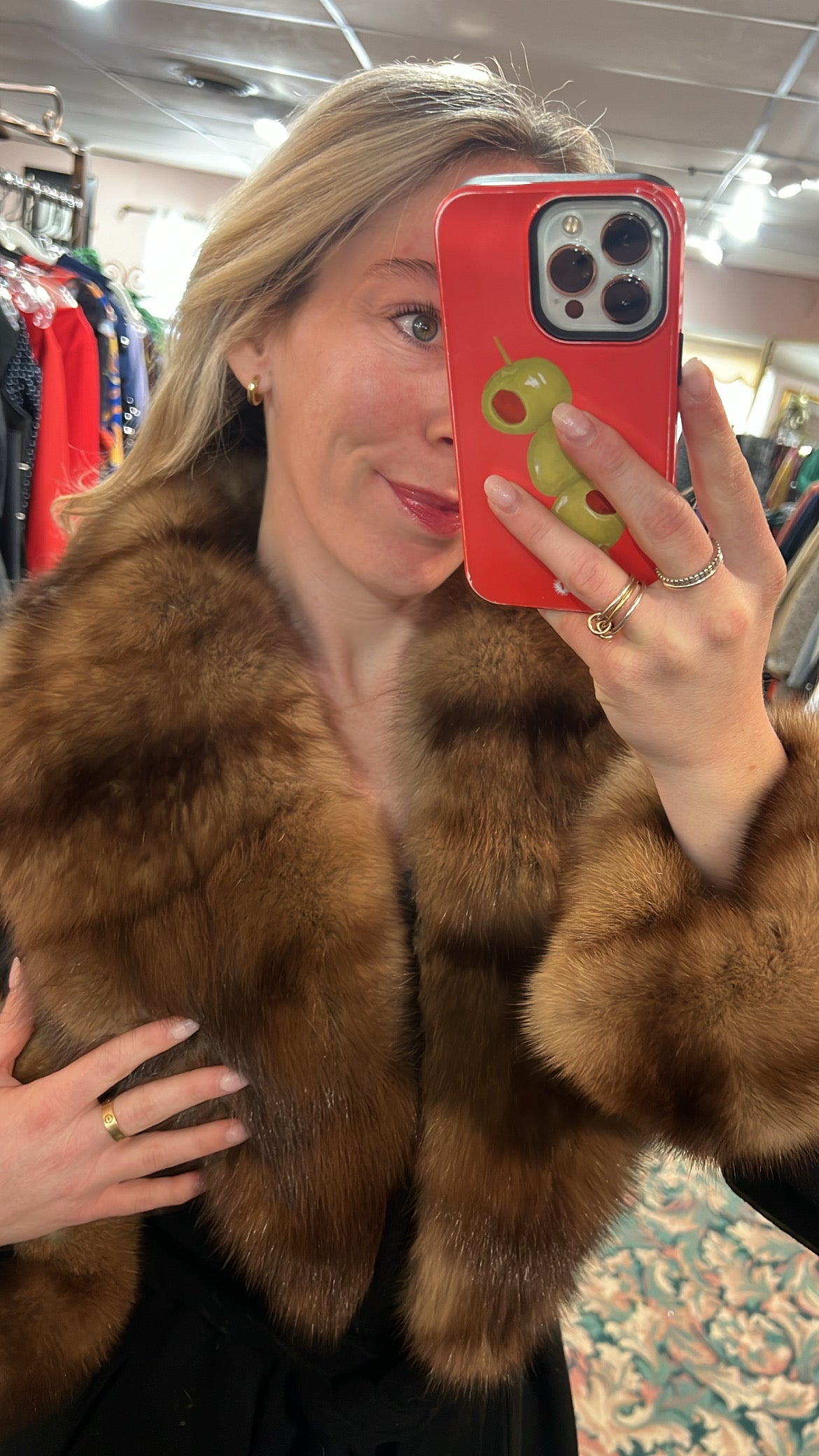 Wool & Sable Fur Coat