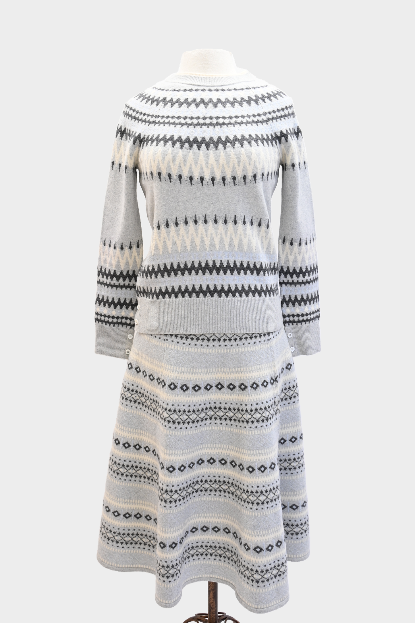 Adam Lippes Fair Isle Knit Sweater Set