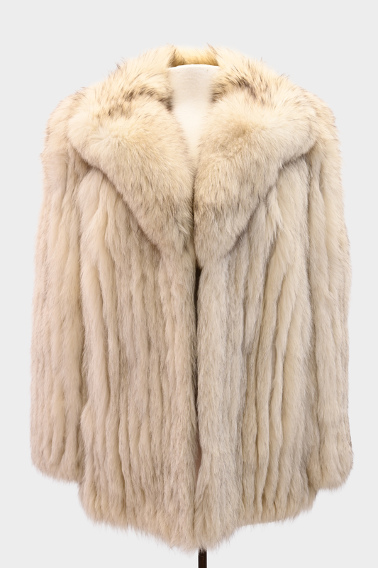 Blue Fox Fur Jacket