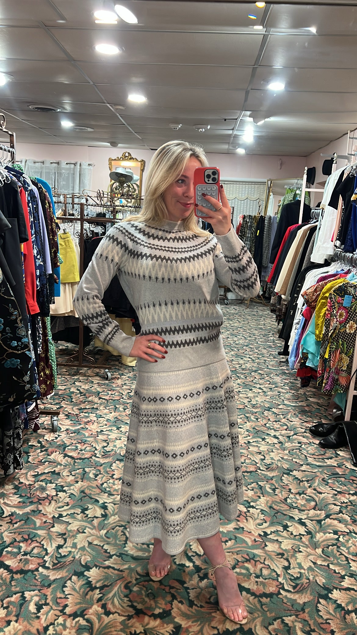 Adam Lippes Fair Isle Knit Sweater Set