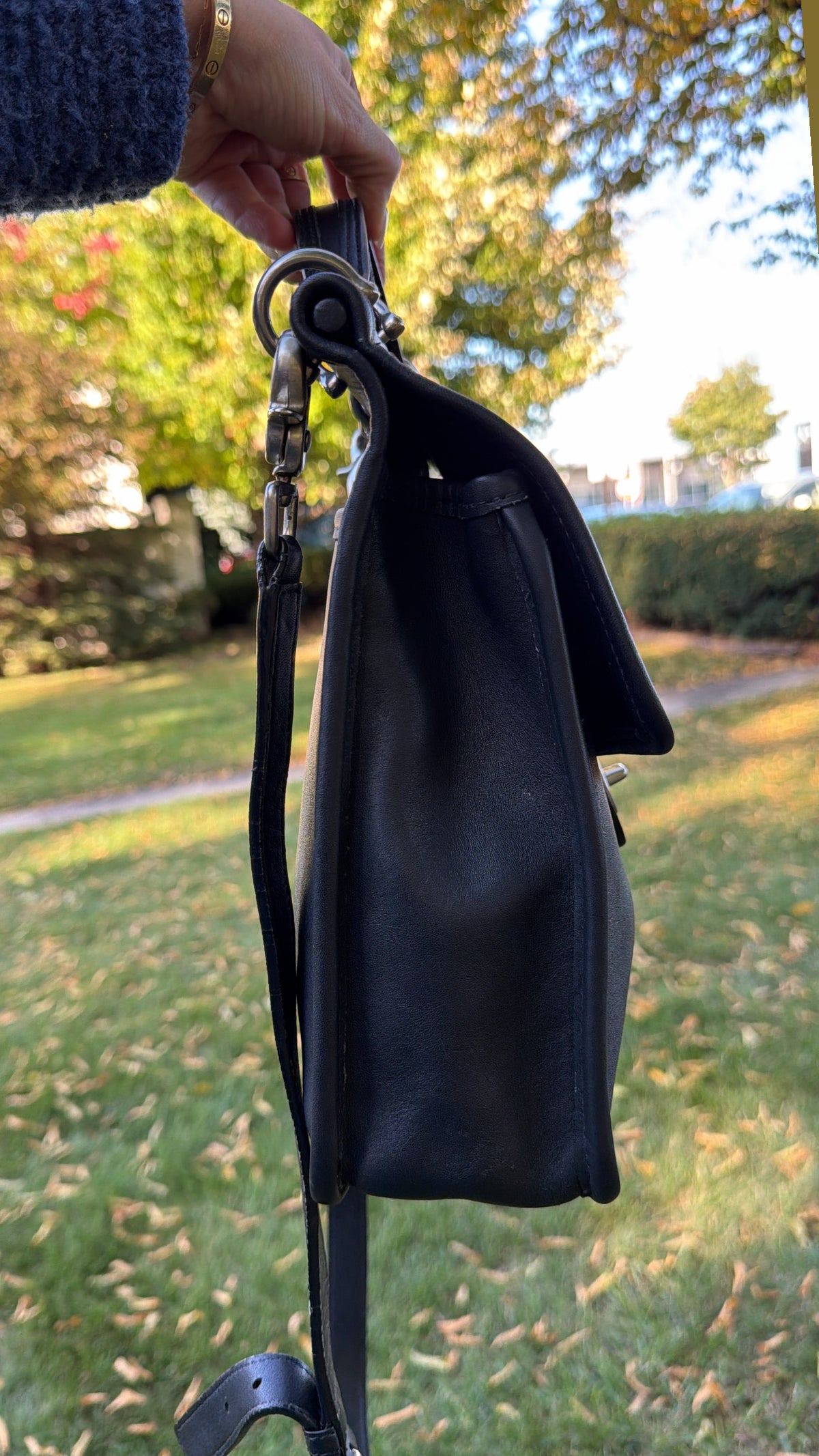 Vintage Coach Willis 9927 Black Leather Bag