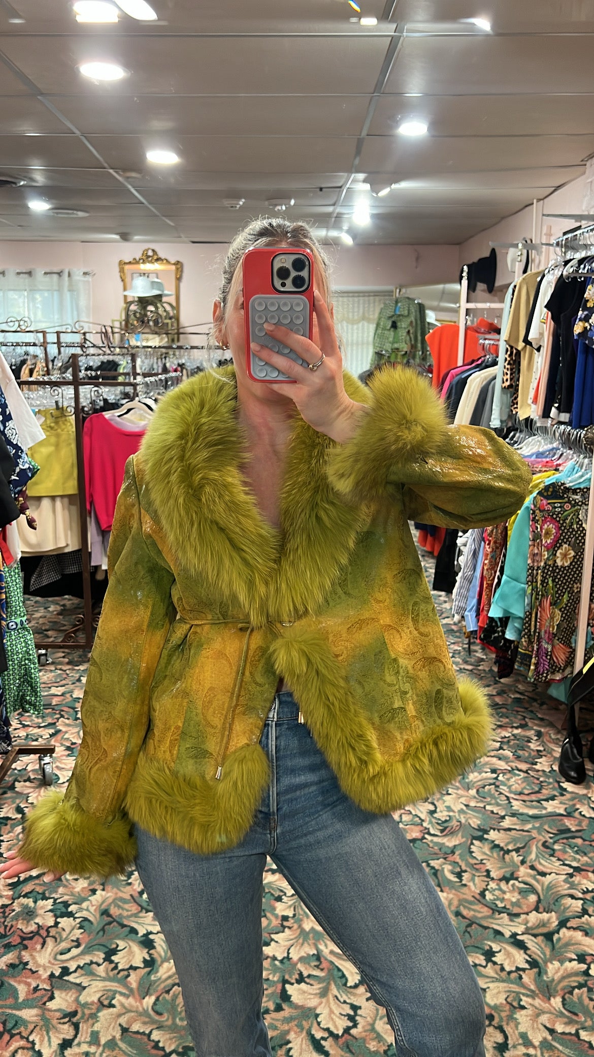 Leather & Fox Fur Jacket