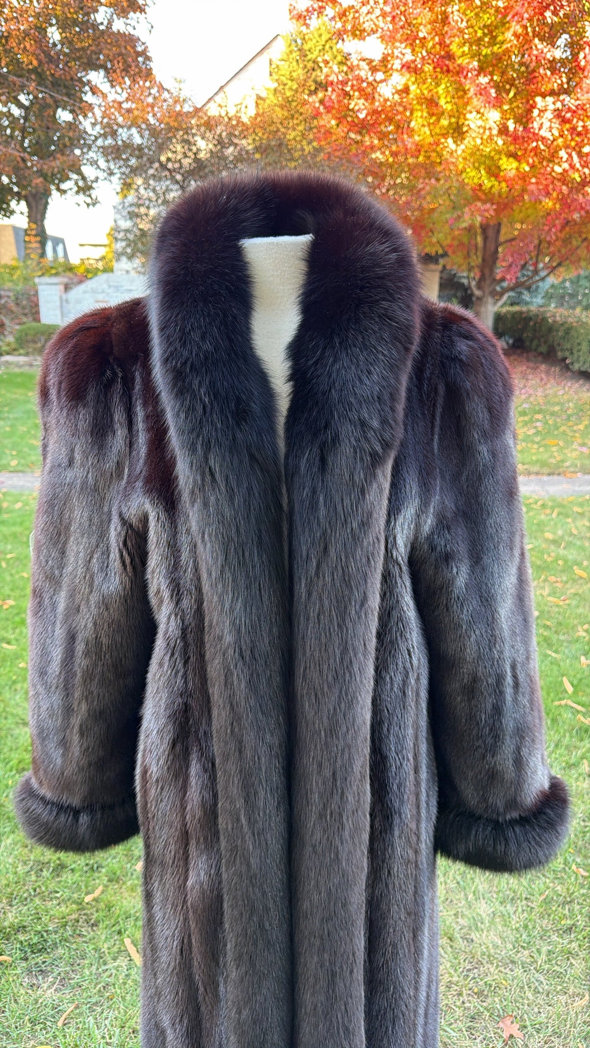 Mink & Fox Fur Reversible Fur Coat