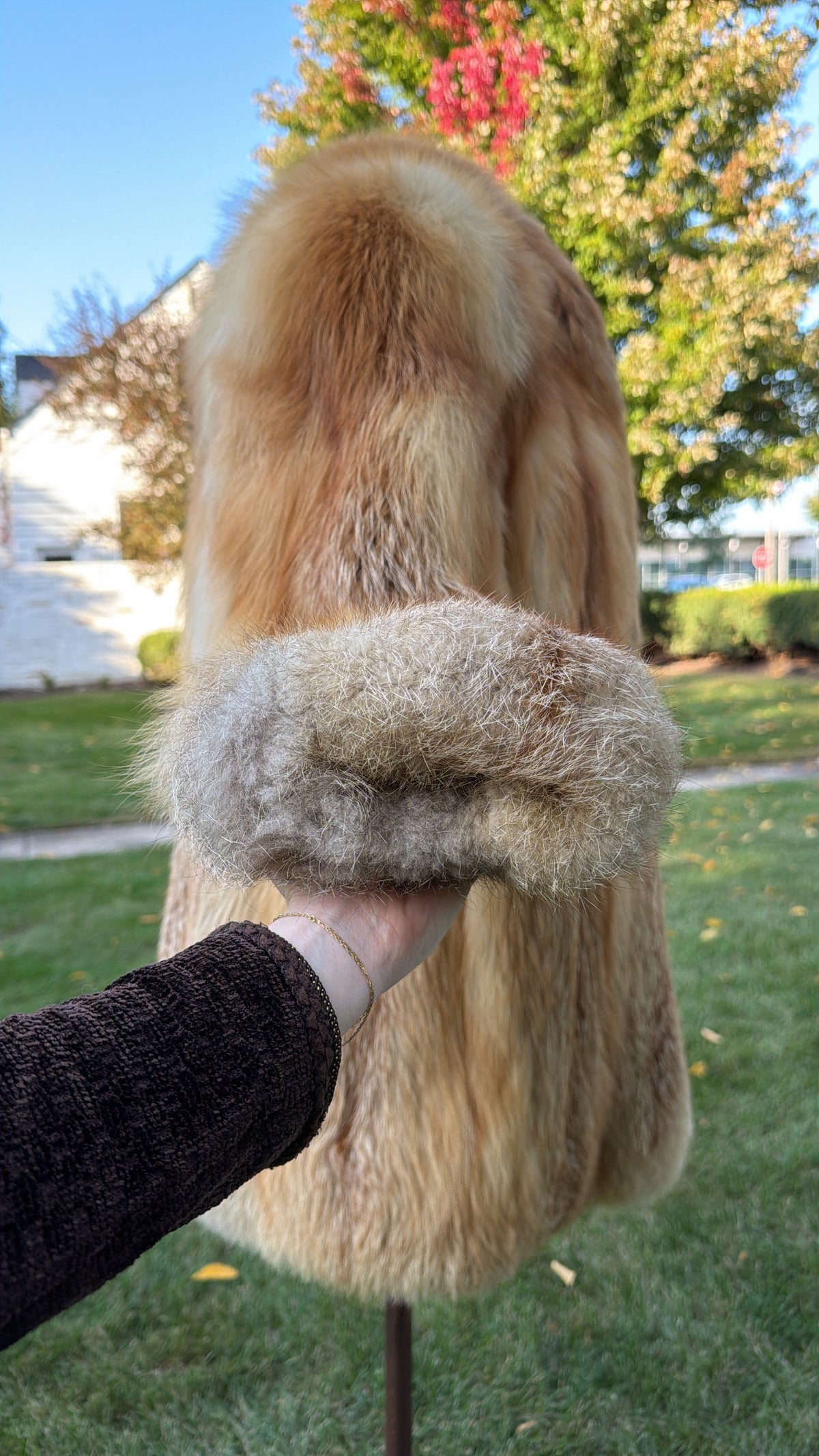 Red Cross Fox Fur Jacket