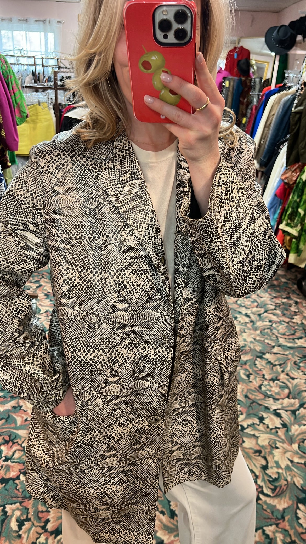 Saks Fifth Avenue Snakeprint Coat