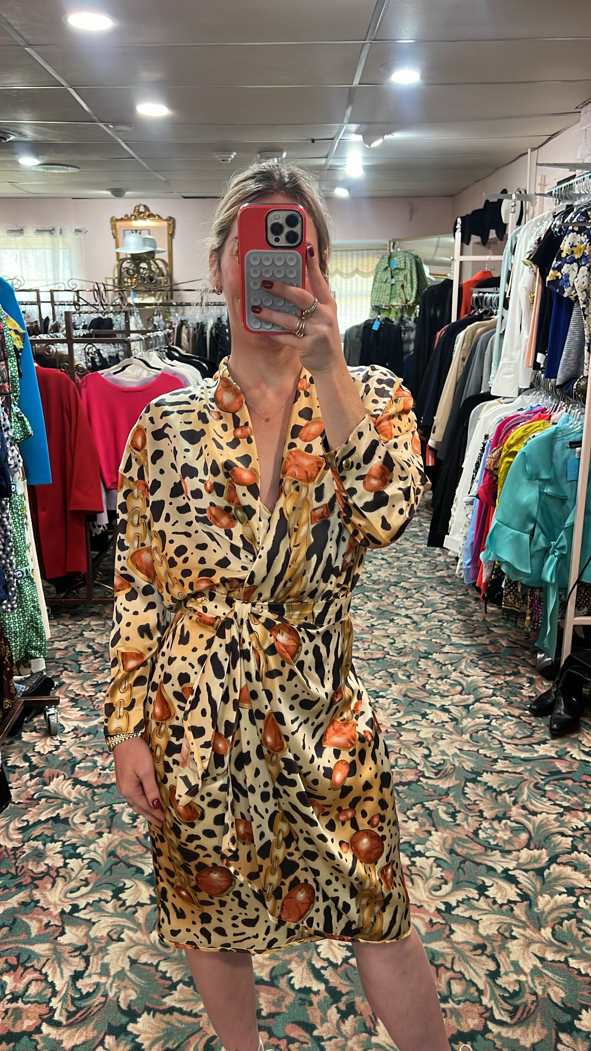 Escada Vintage Leopard Silk Set 2-Piece