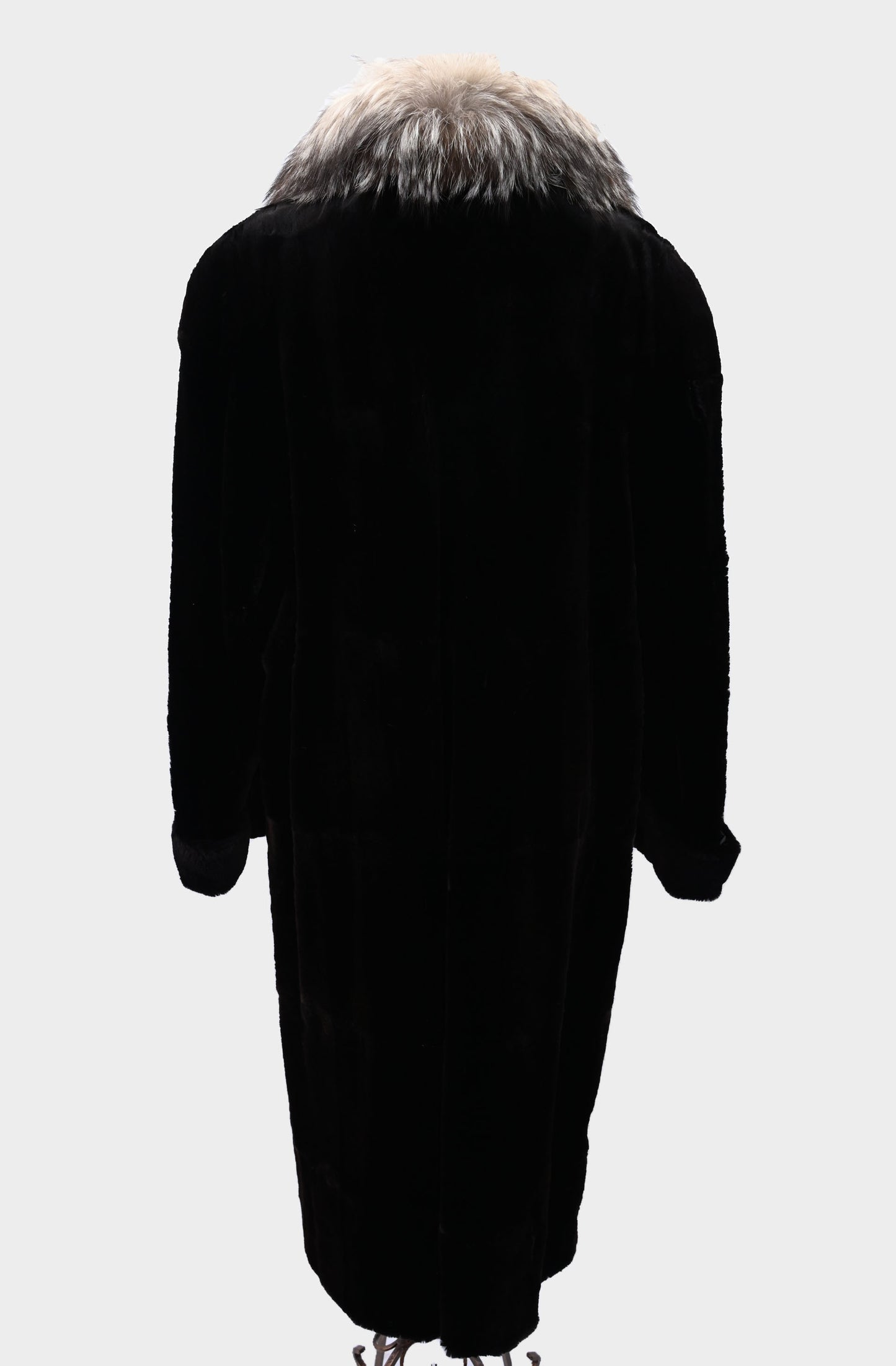 Sheared Beaver and Silver Fox Fur Coat