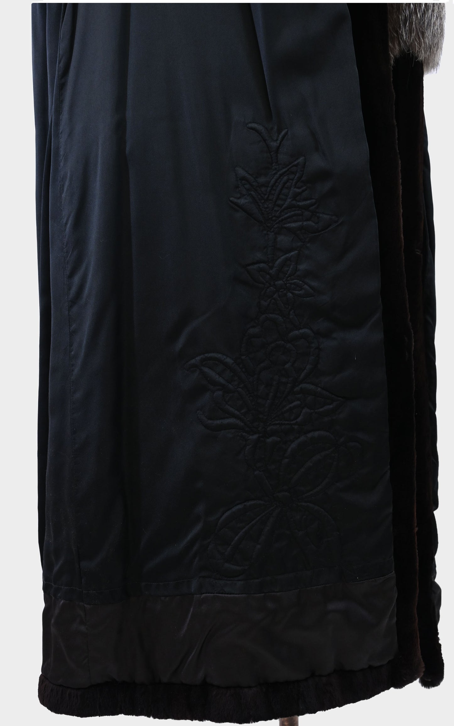 Sheared Beaver and Silver Fox Fur Coat