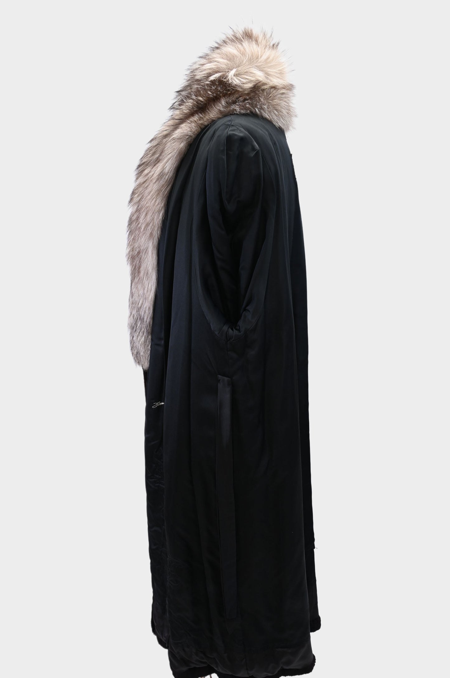 Sheared Beaver and Silver Fox Fur Coat