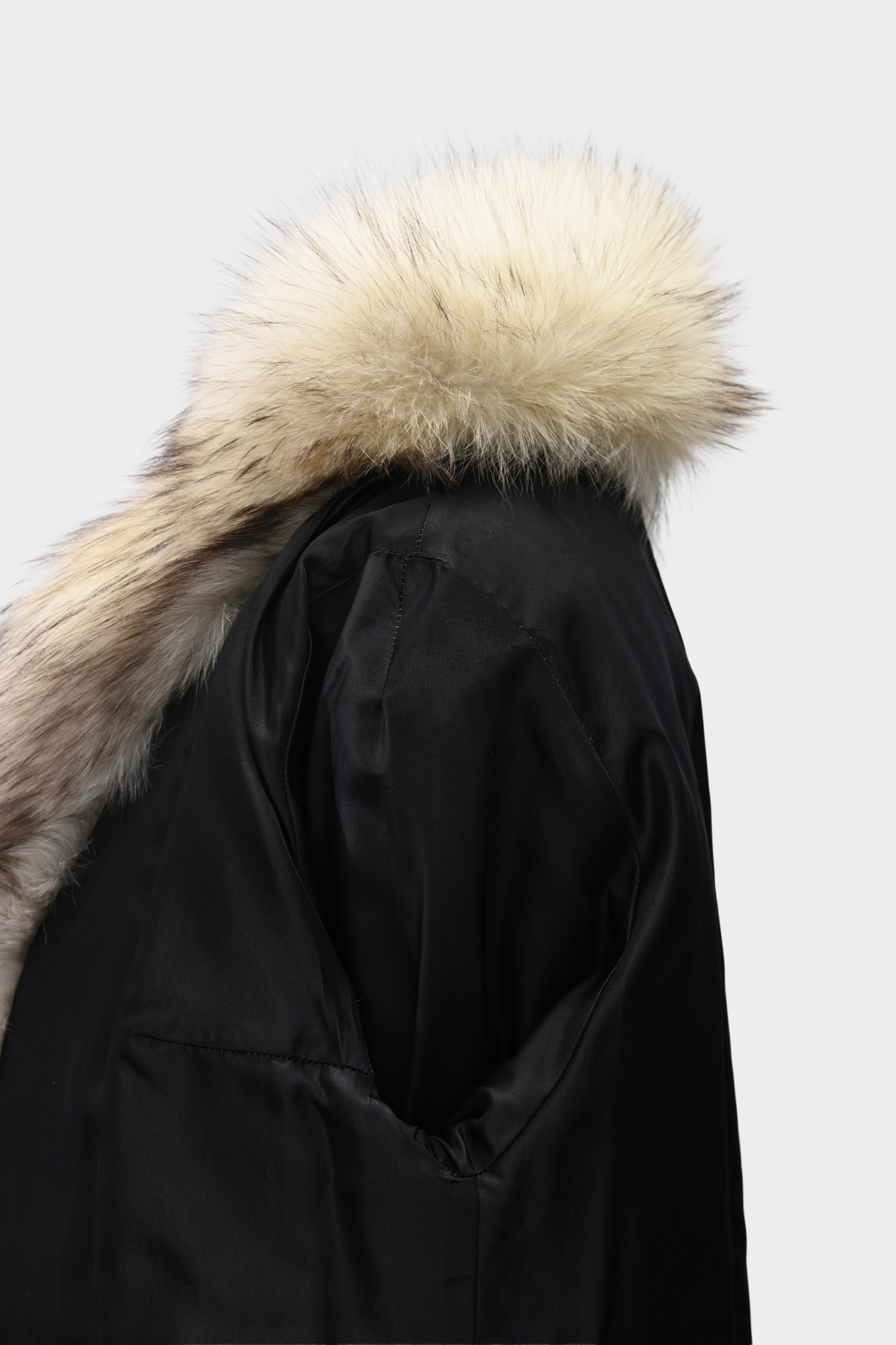 Blush Fox Fur Jacket with Dramatic Shawl Collar