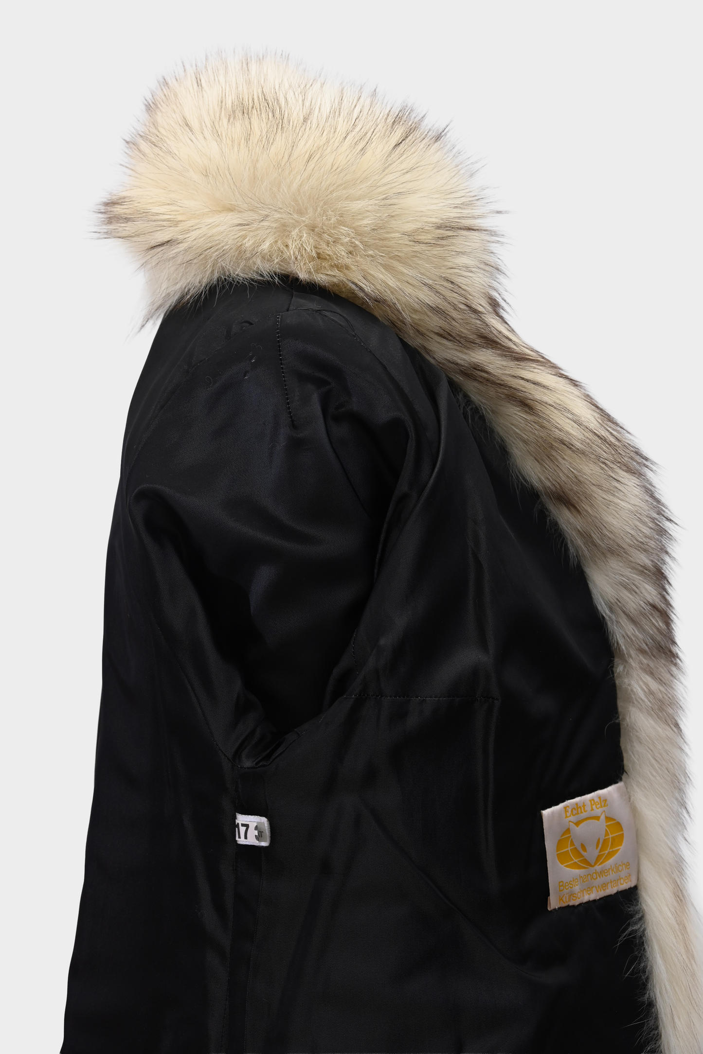 Blush Fox Fur Jacket with Dramatic Shawl Collar