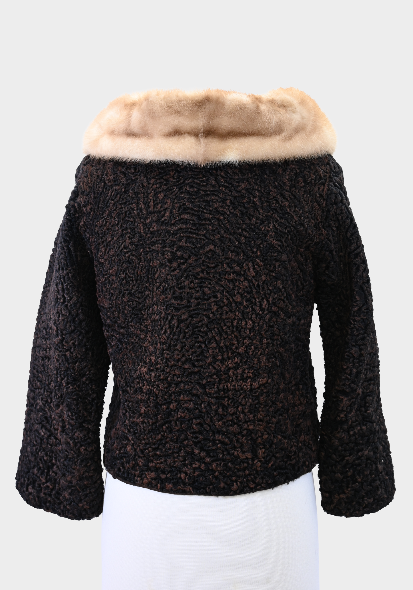 Broadtail Lamb Jacket with Mink Trim