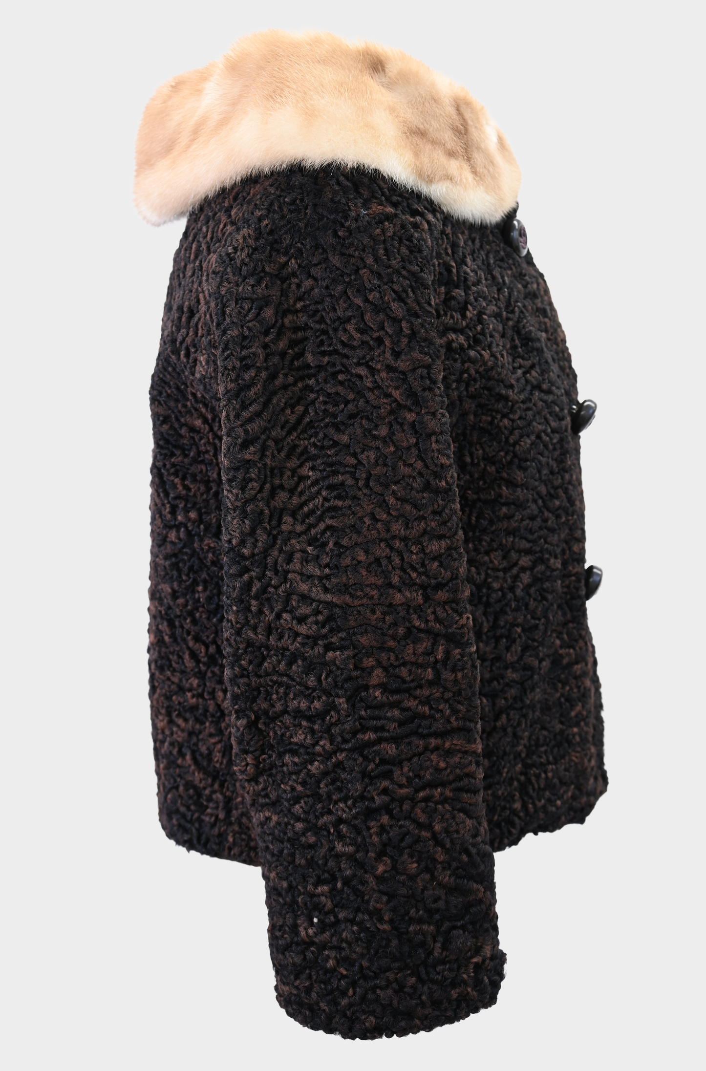 Broadtail Lamb Jacket with Mink Trim