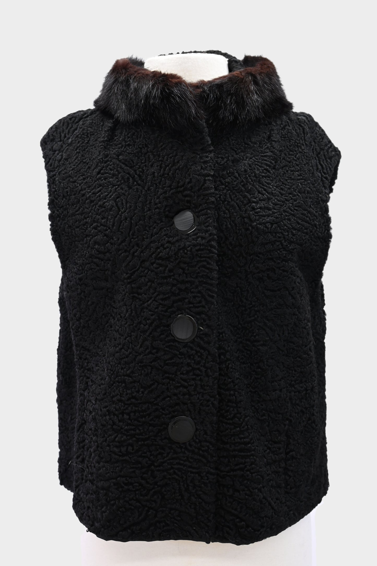 Broadtail Lamb & Mink Fur Vest