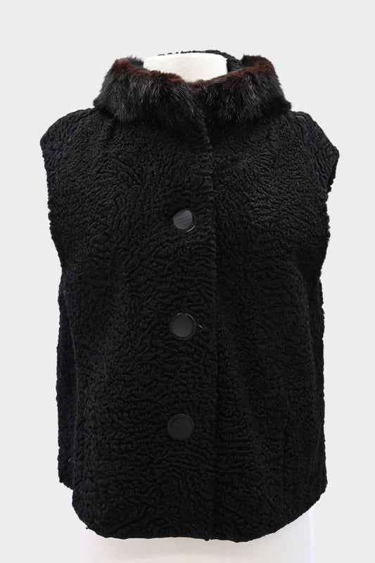 Broadtail Lamb & Mink Fur Vest