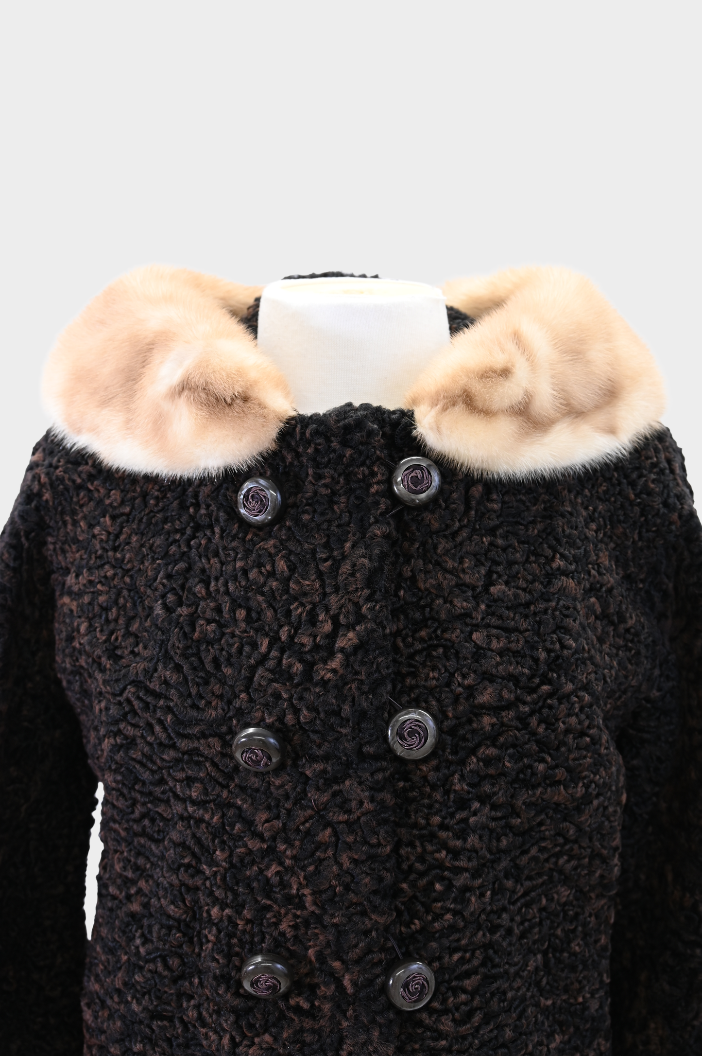 Broadtail Lamb Jacket with Mink Trim