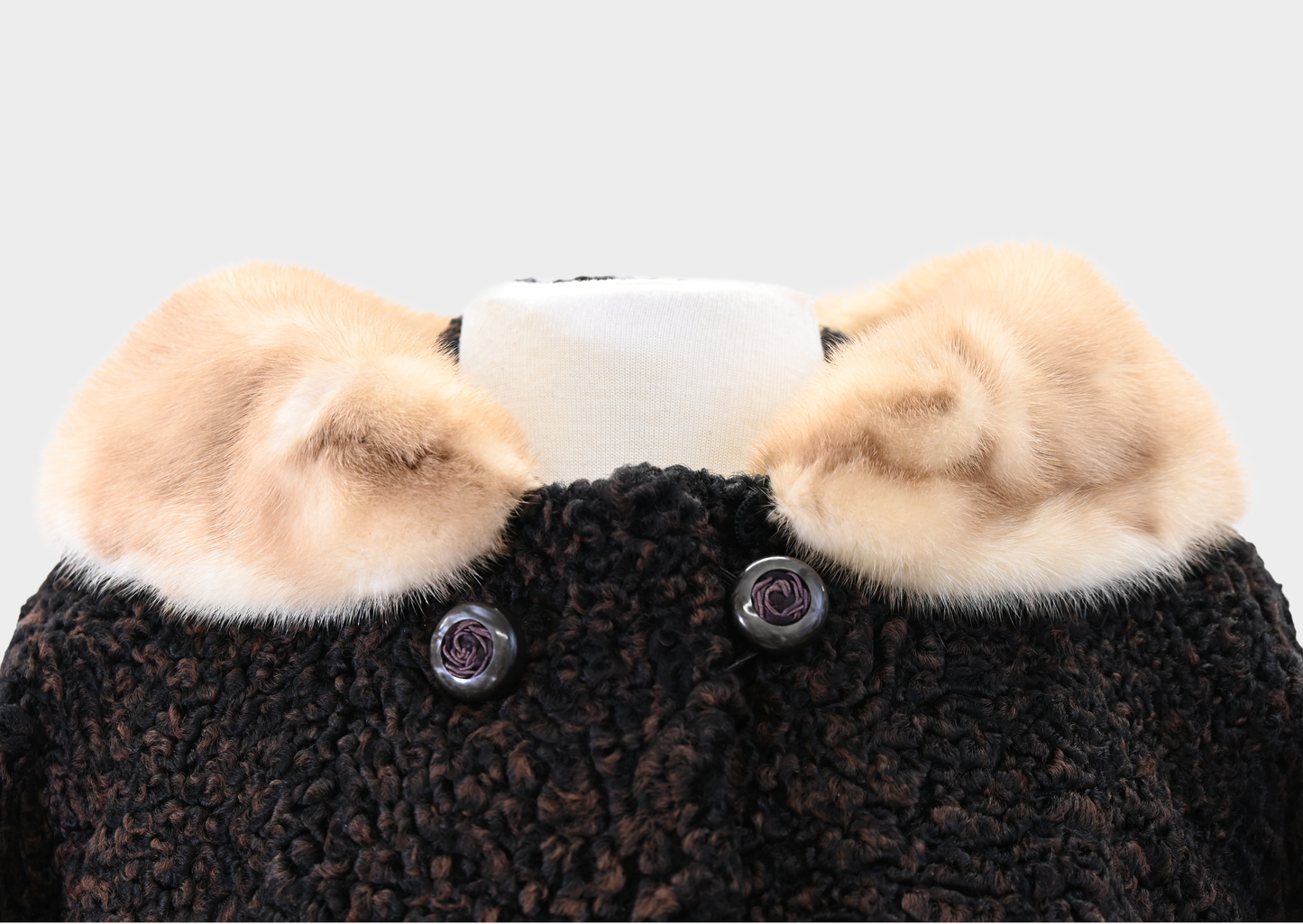 Broadtail Lamb Jacket with Mink Trim