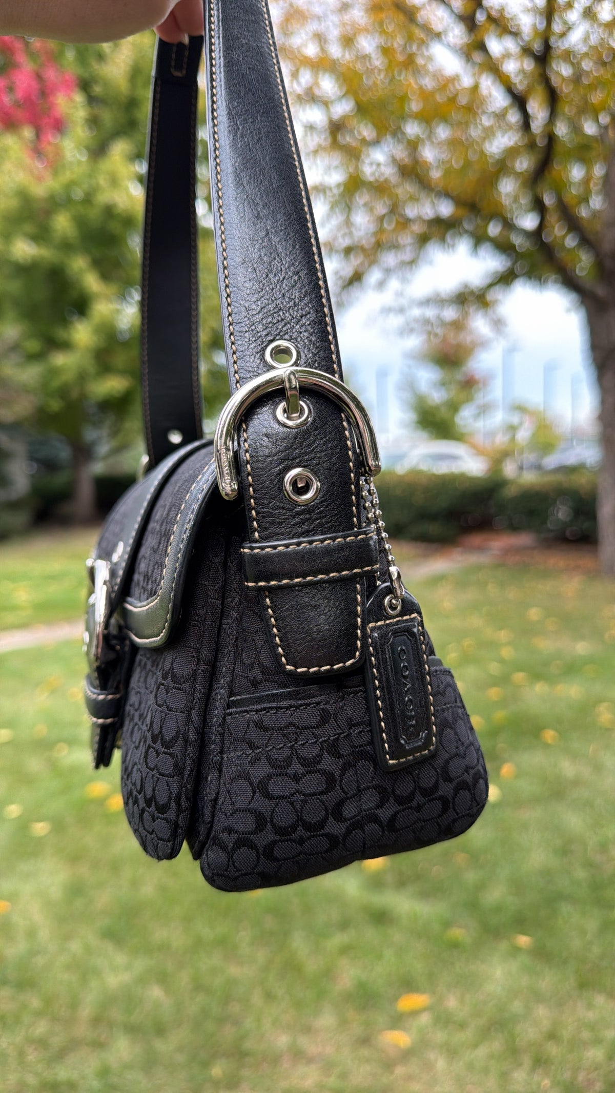 Vintage 2005 Coach Soho Signature C Flap Shoulder Bag