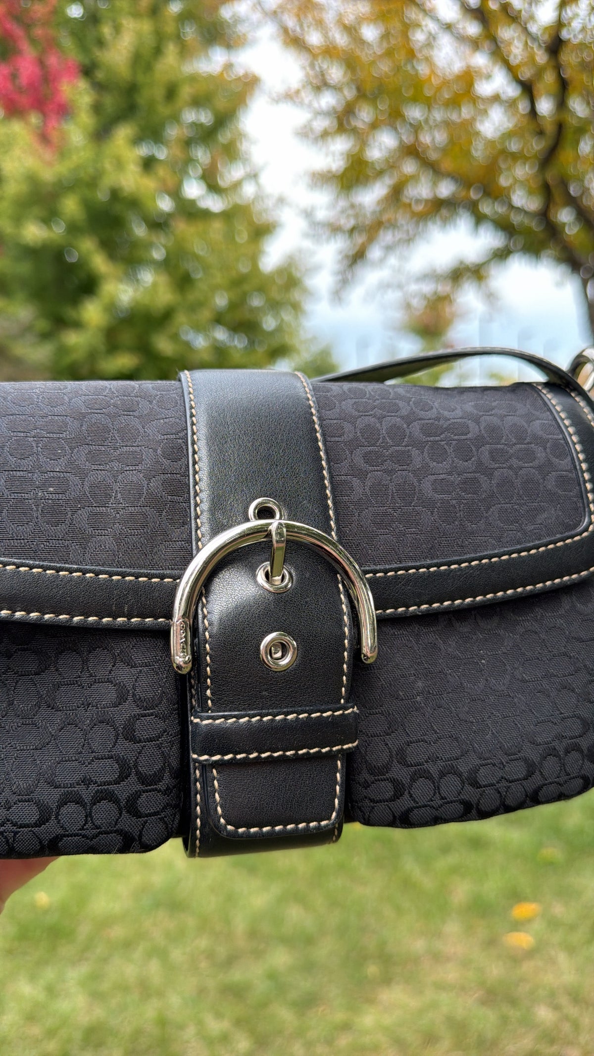 Vintage 2005 Coach Soho Signature C Flap Shoulder Bag