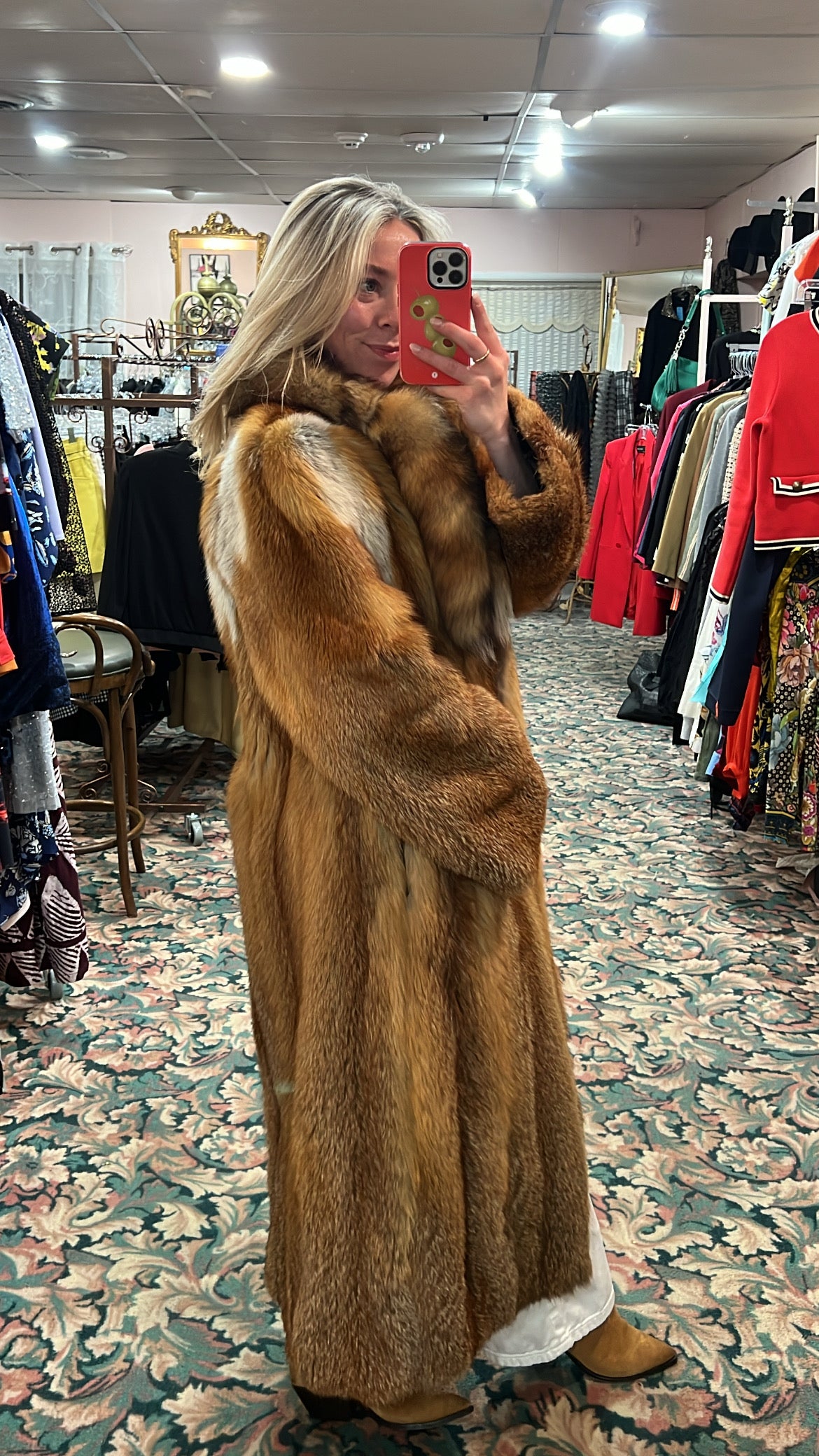 Red Fox Fur Coat