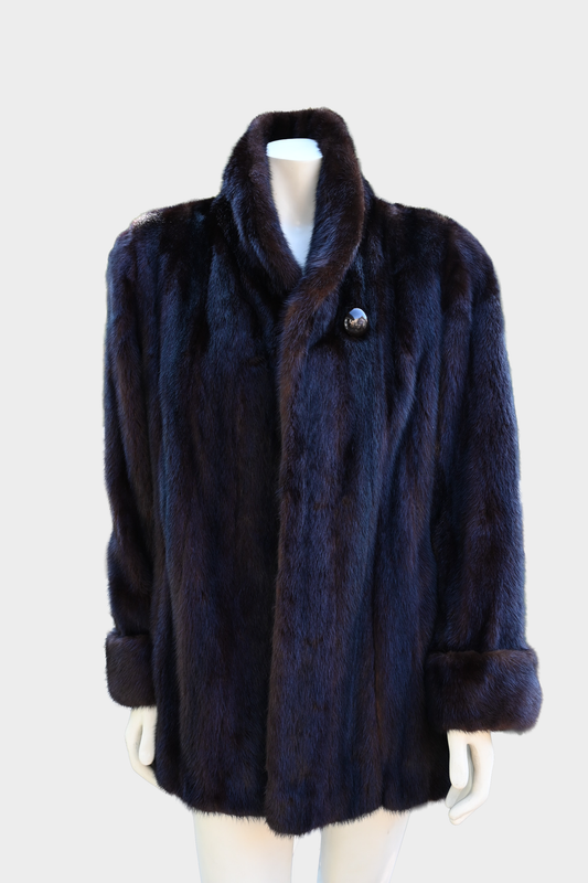 Chocolate Brown Mink Jacket