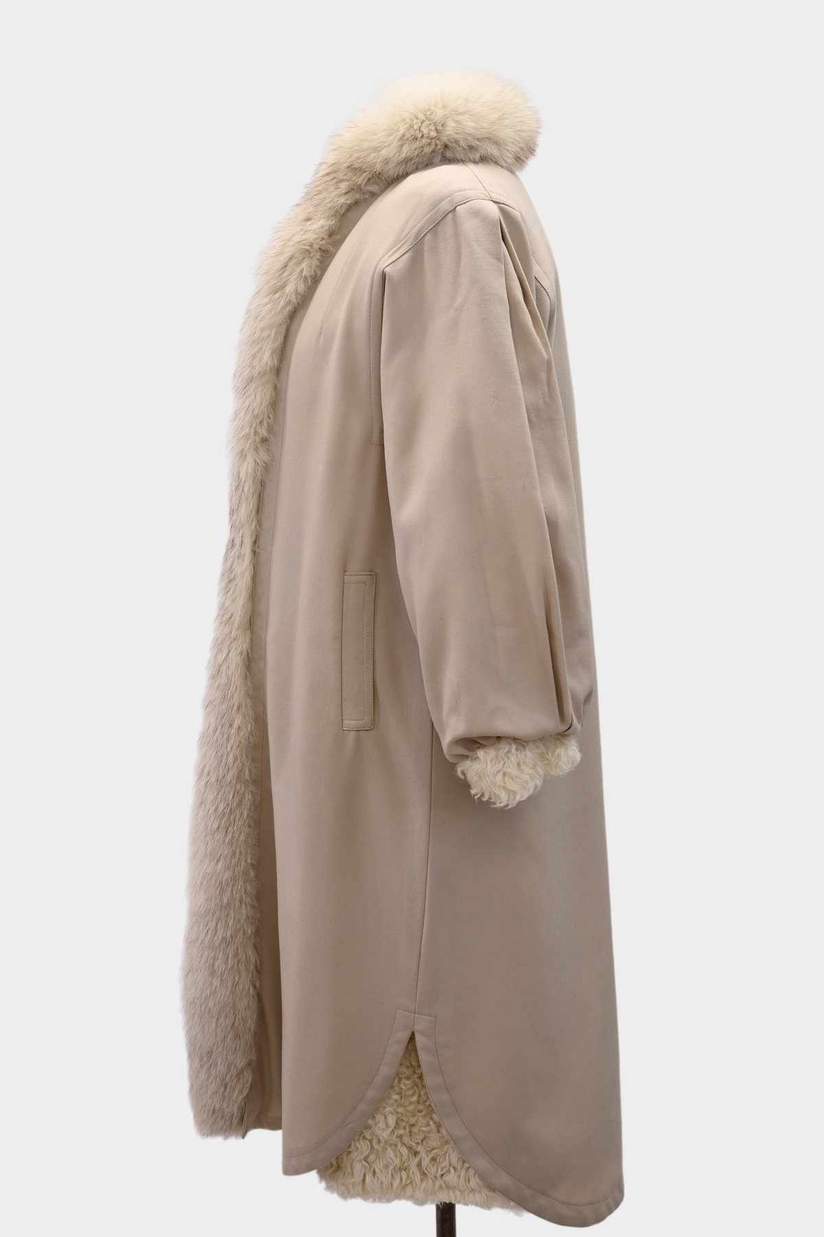 Curly Lamb Reversible Fur Coat