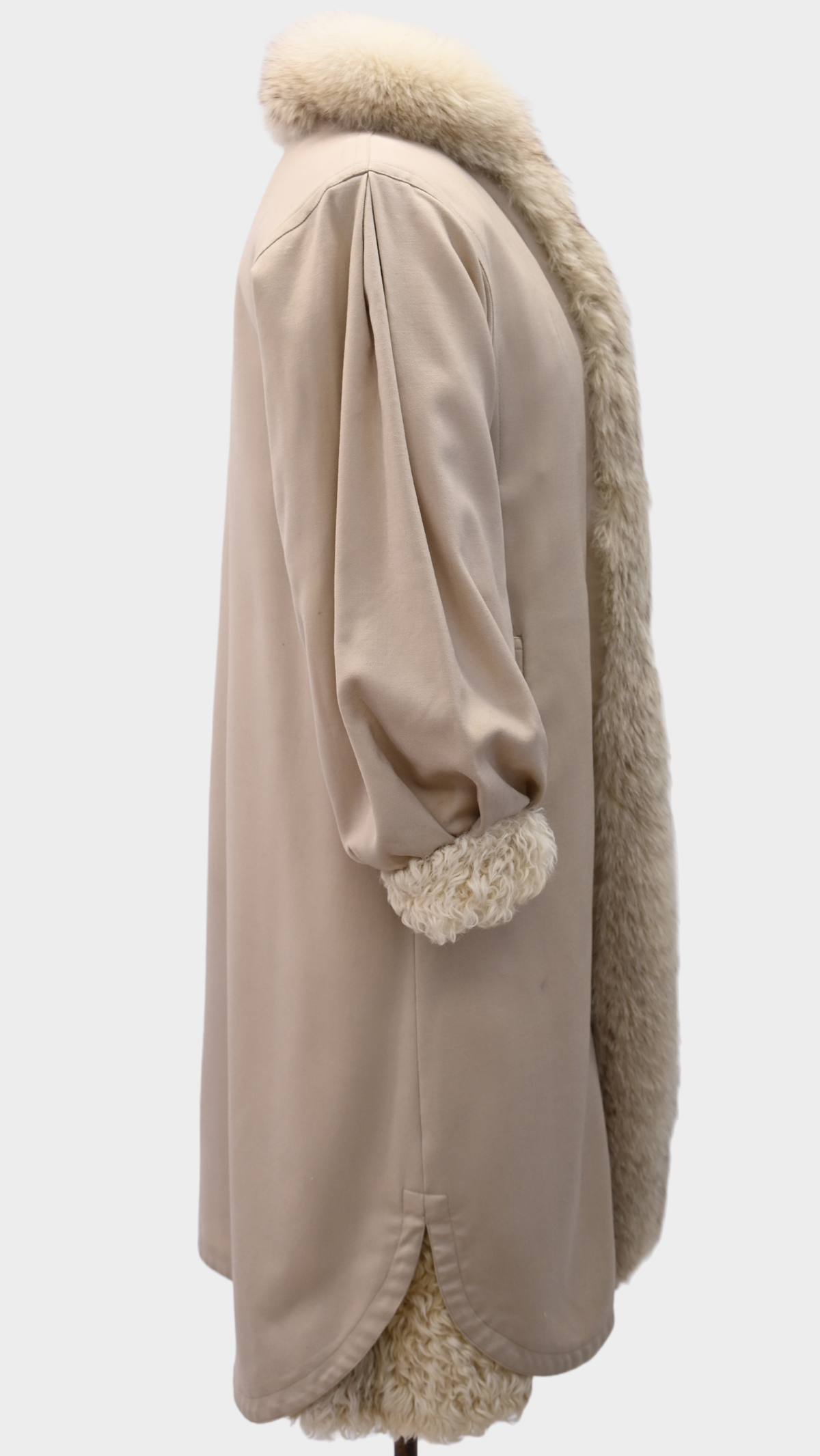 Curly Lamb Reversible Fur Coat