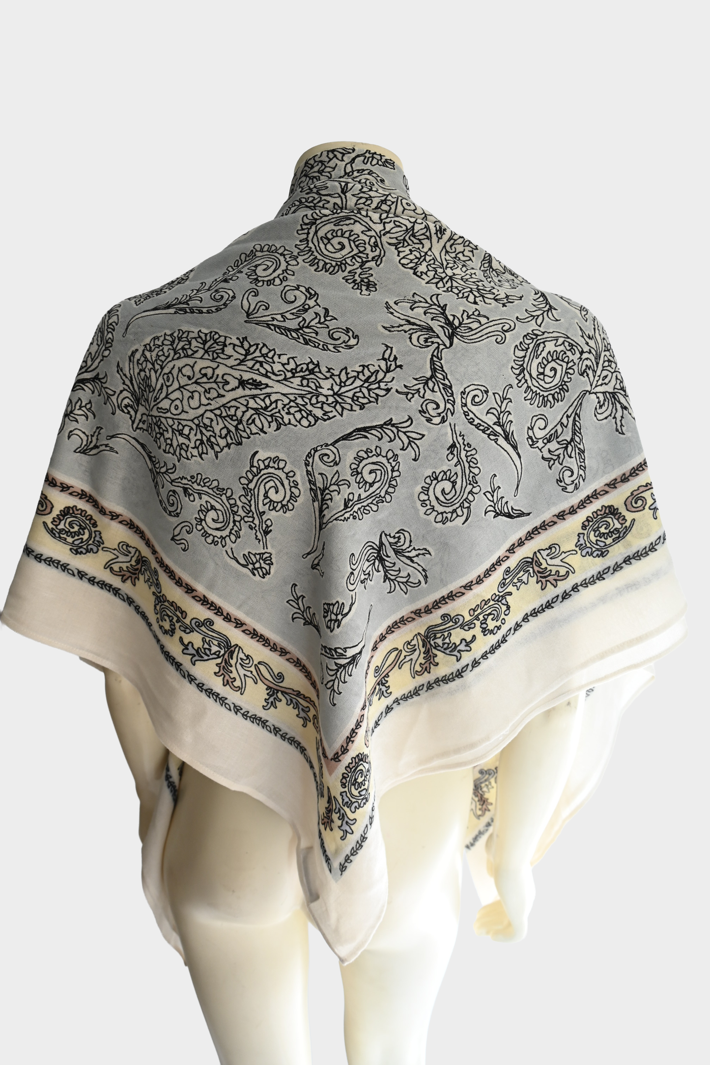Eric Bompard Paris Silk & Cashmere Paisley Oversized Shawl Wrap
