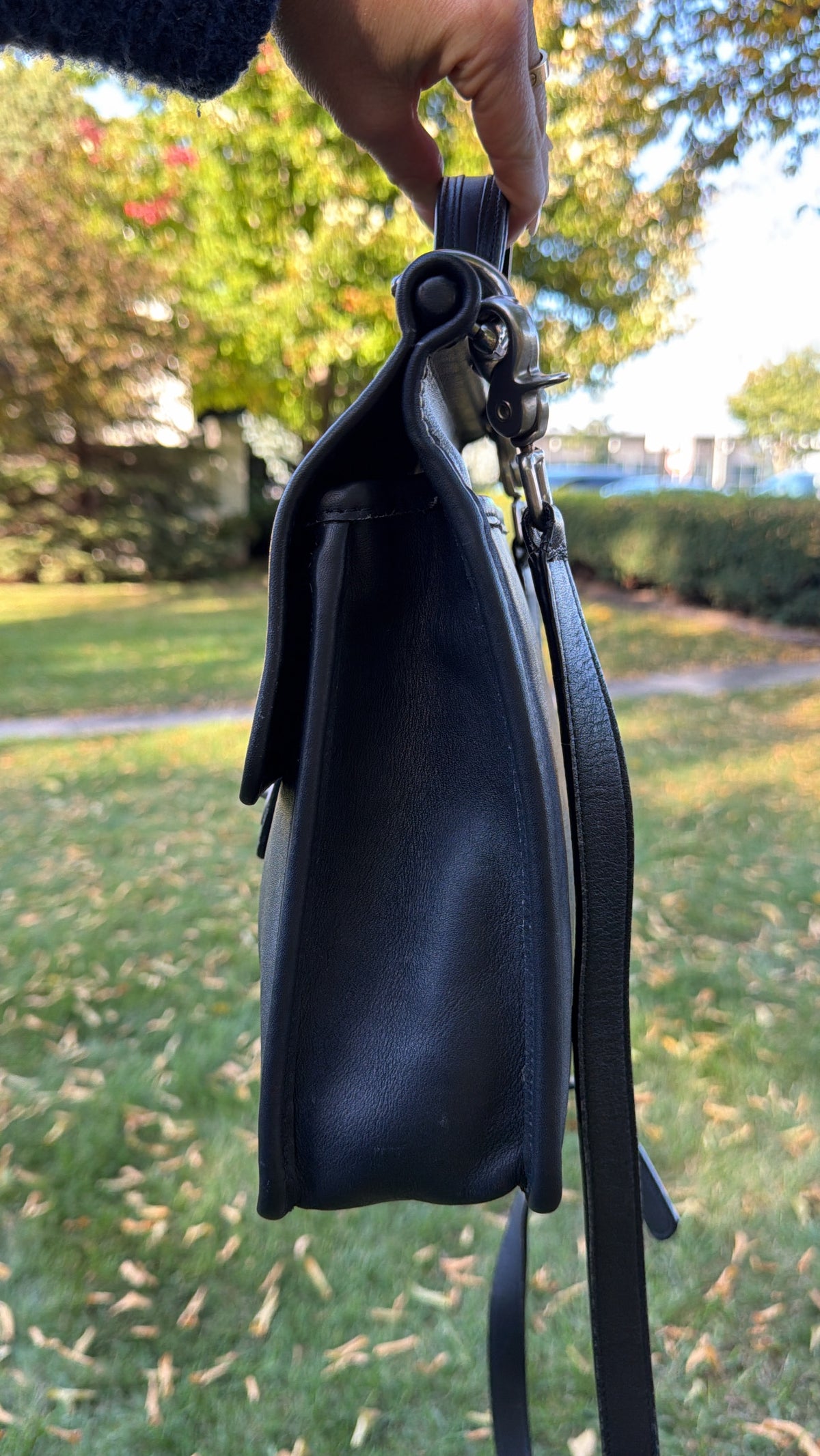Vintage Coach Willis 9927 Black Leather Bag
