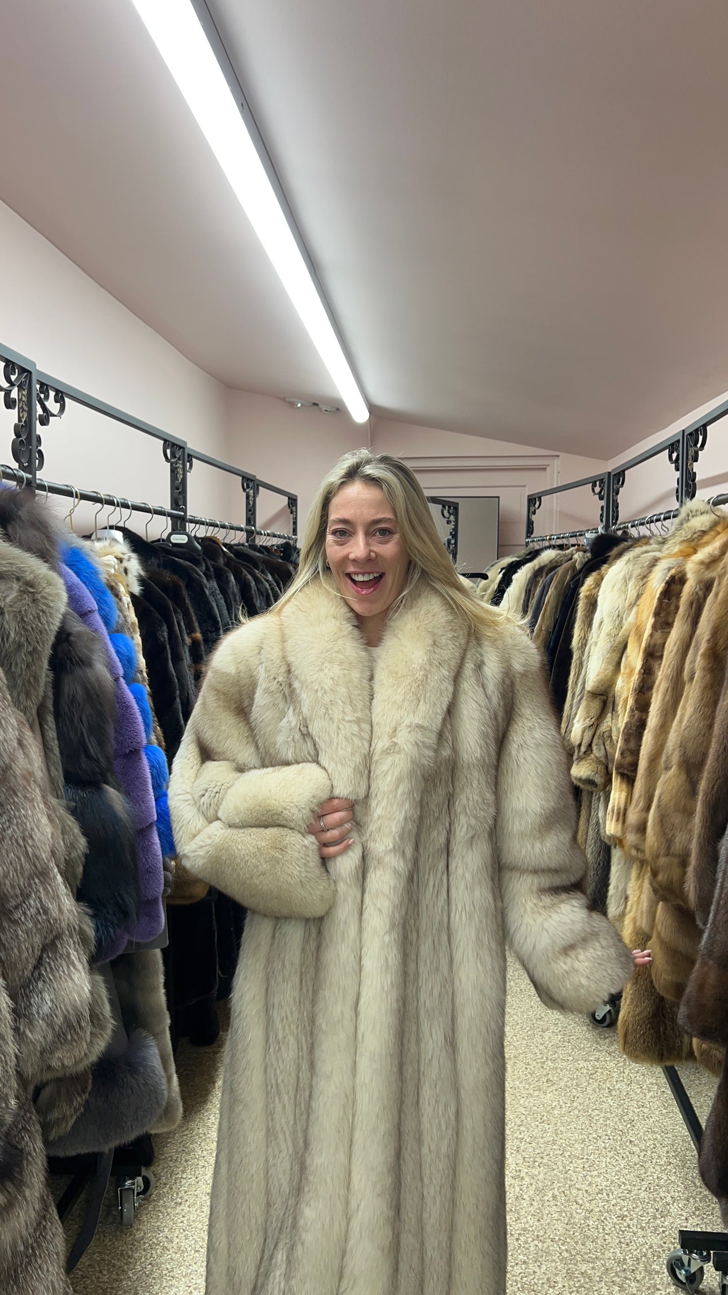 Marshall Fields Full Length Fox Fur Coat