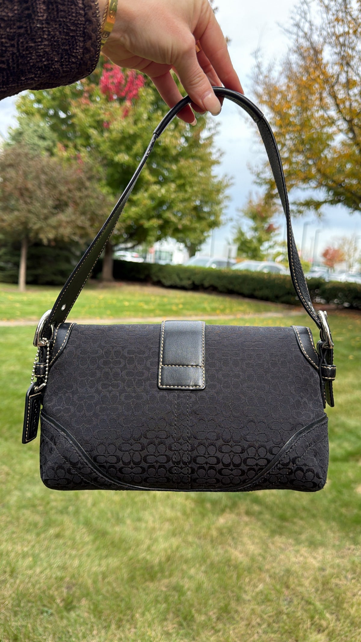 Vintage 2005 Coach Soho Signature C Flap Shoulder Bag