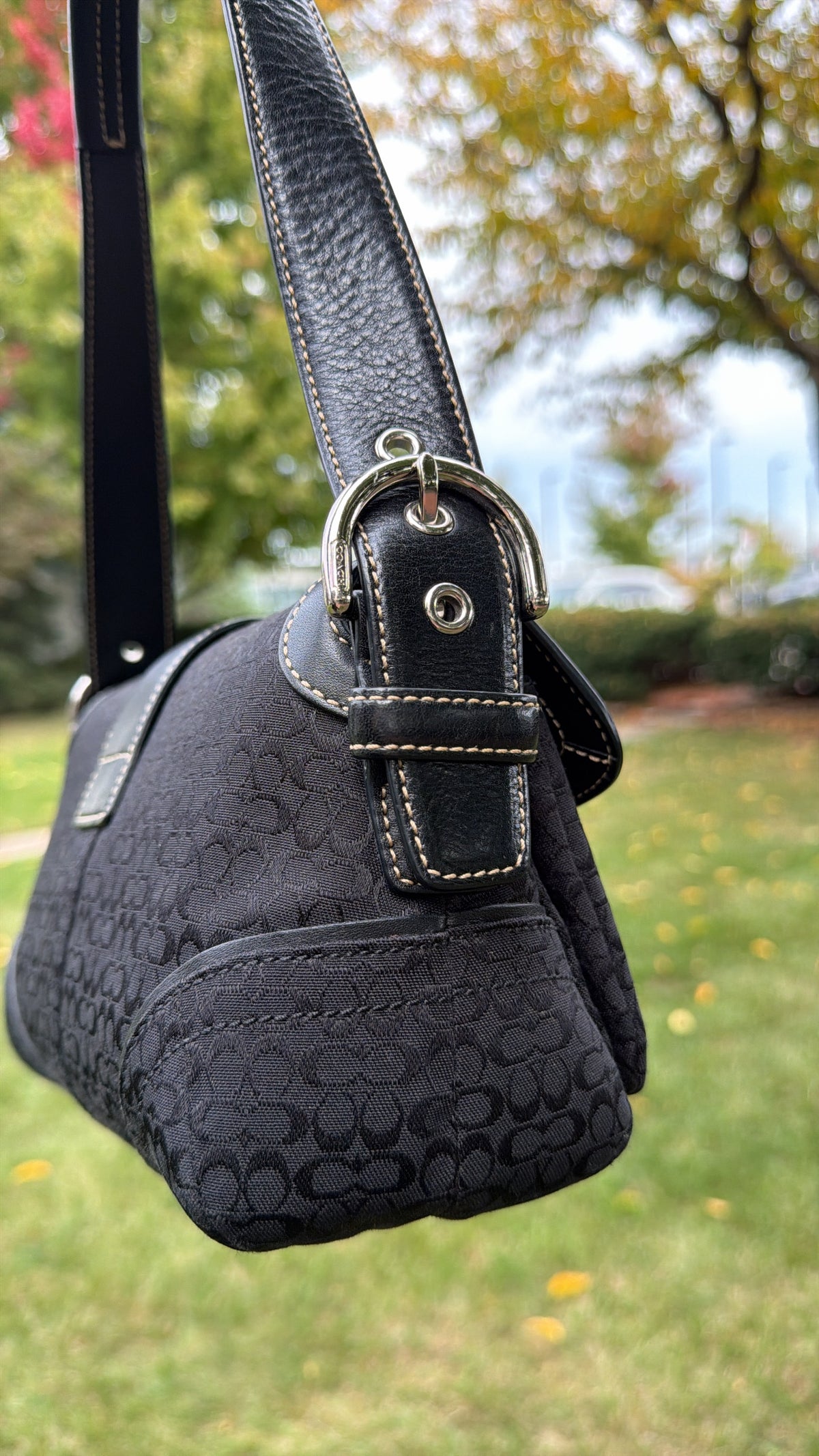 Vintage 2005 Coach Soho Signature C Flap Shoulder Bag