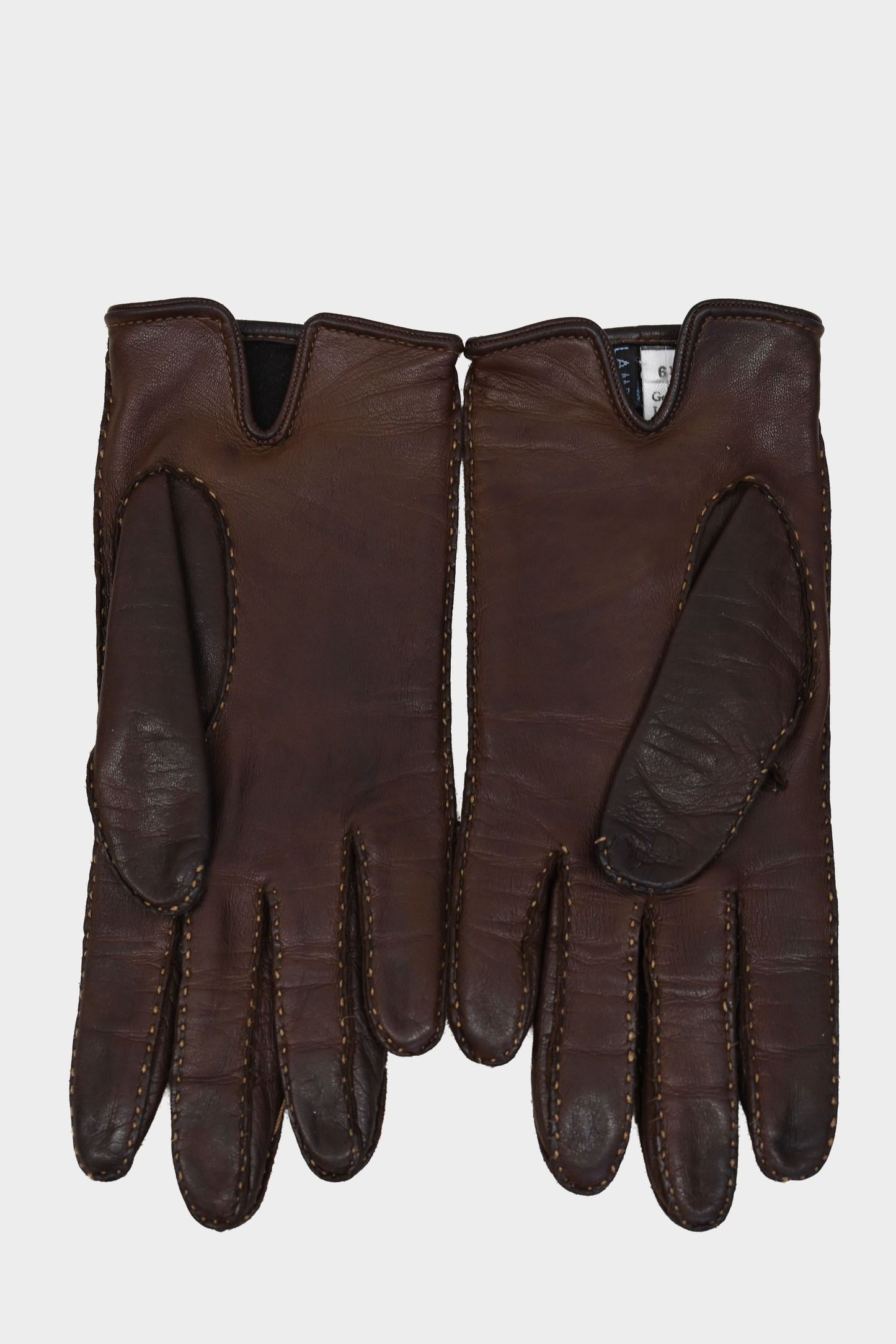 Genuine Leather Two-Tone Leather Gloves