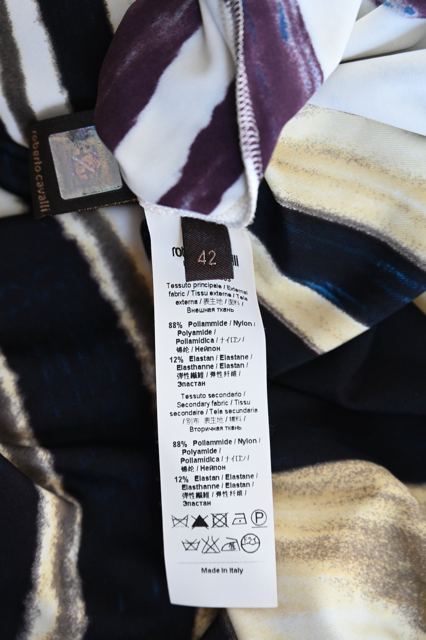 Roberto Cavalli Zebra Print Snake Hardware Dress
