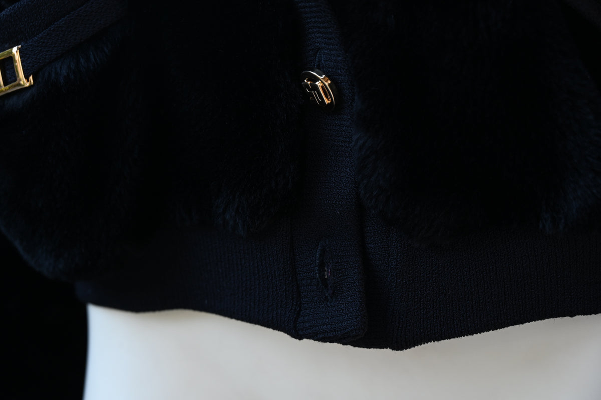 St. John Faux Fur Bomber Jacket