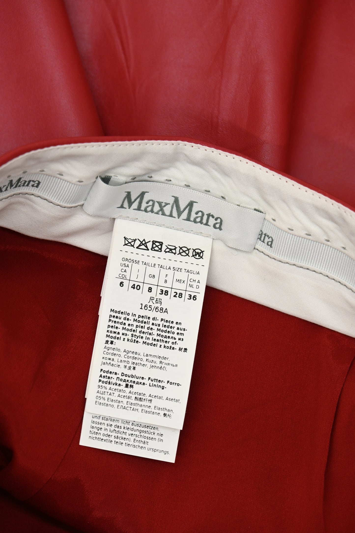 Max Mara 'Lacuna' Lamb Leather Bermuda Shorts