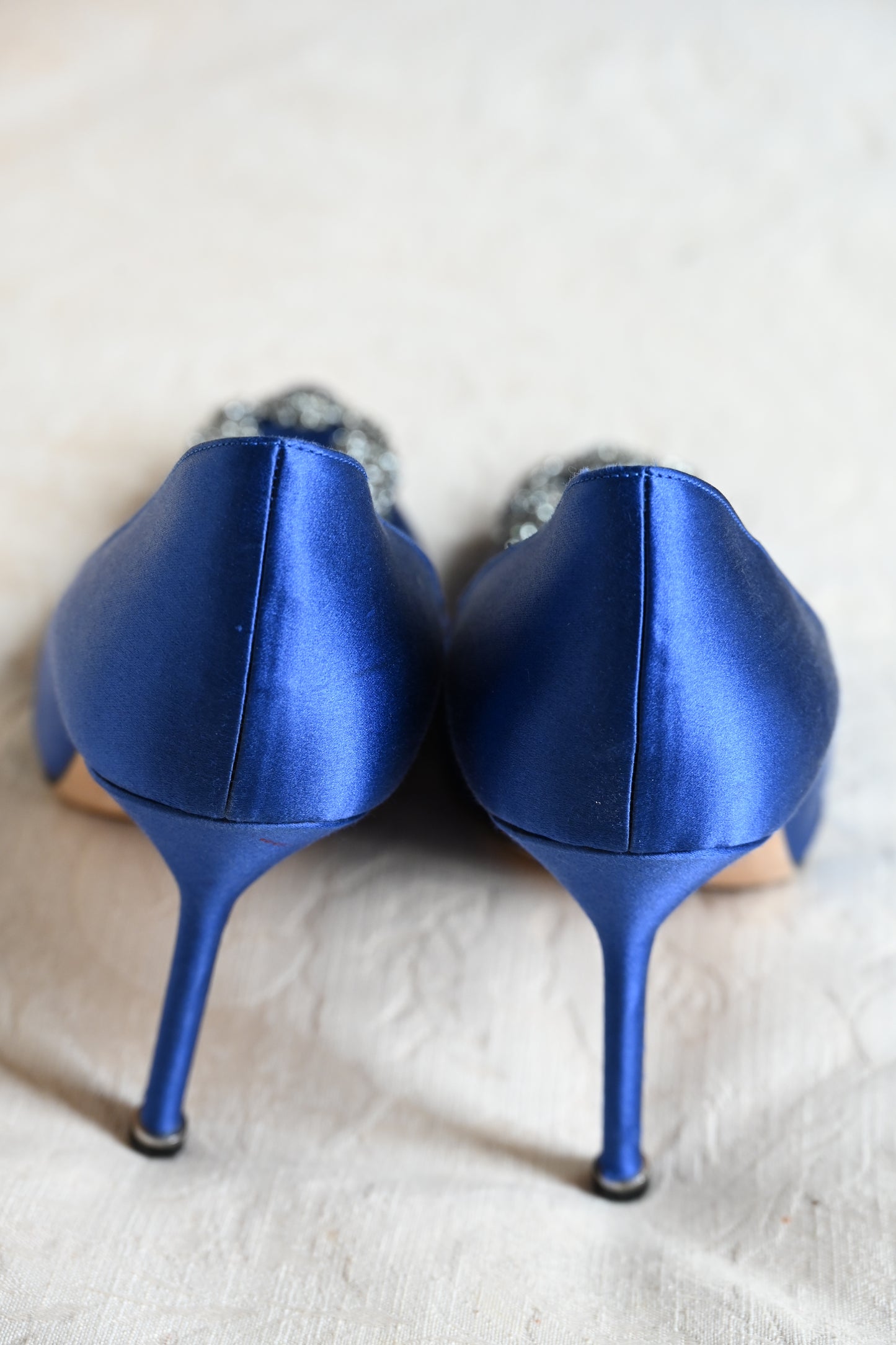Manolo Blahnik Hangisi Crystal Buckle Pumps