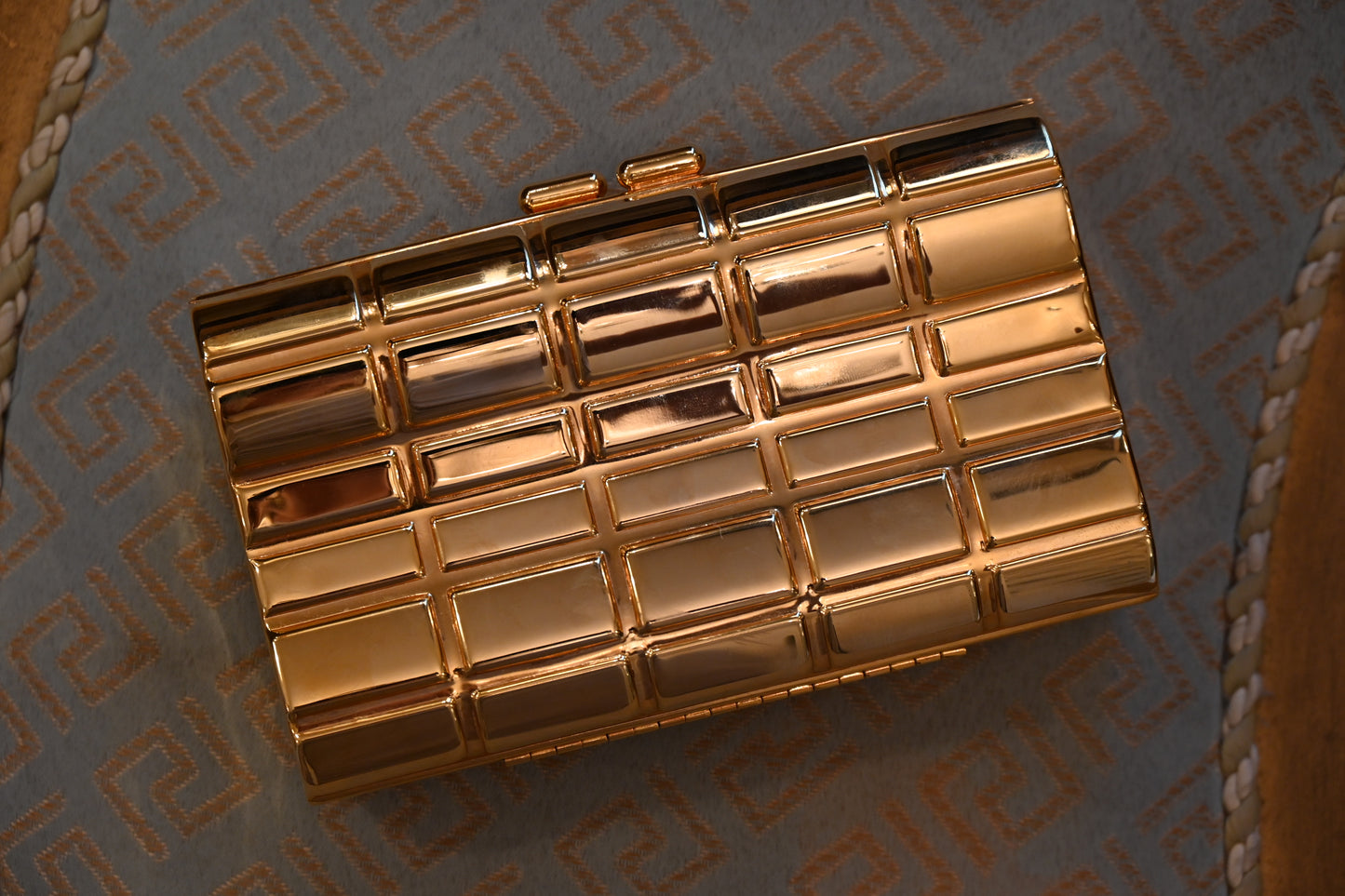 Vintage Gold Minaudière Evening Clutch