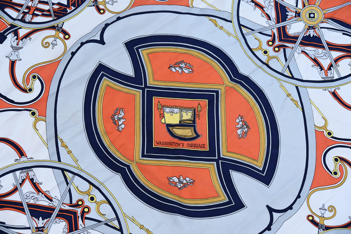 Hermès Washington's Carriage Silk Carré Scarf 90x90CM
