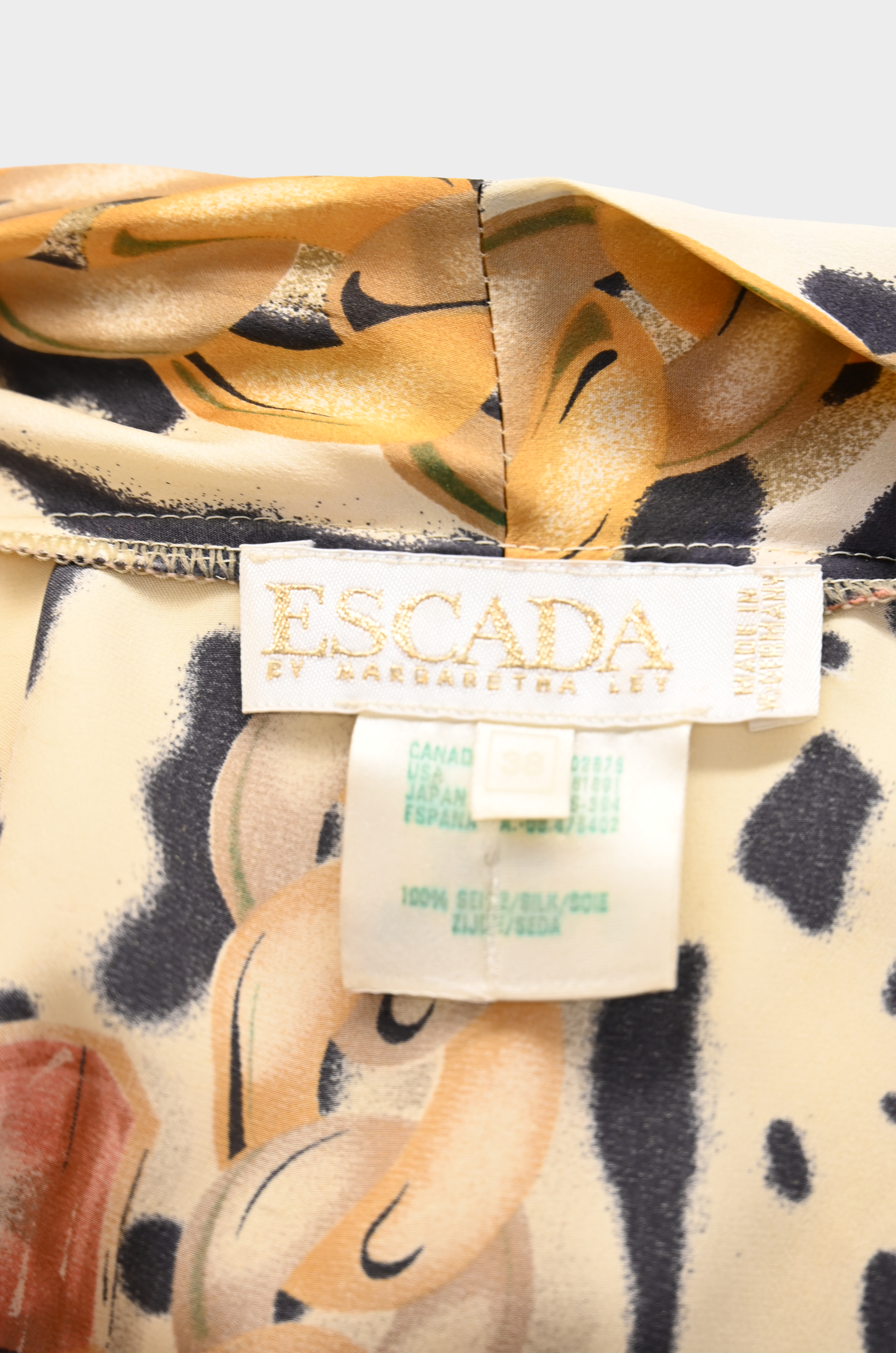 Escada Vintage Leopard Silk Set 2-Piece