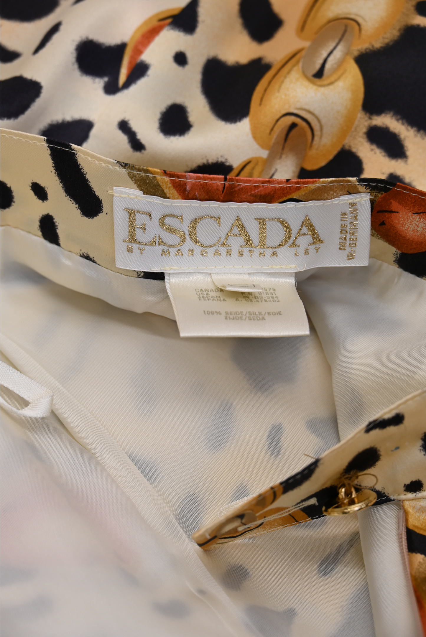 Escada Vintage Leopard Silk Set 2-Piece