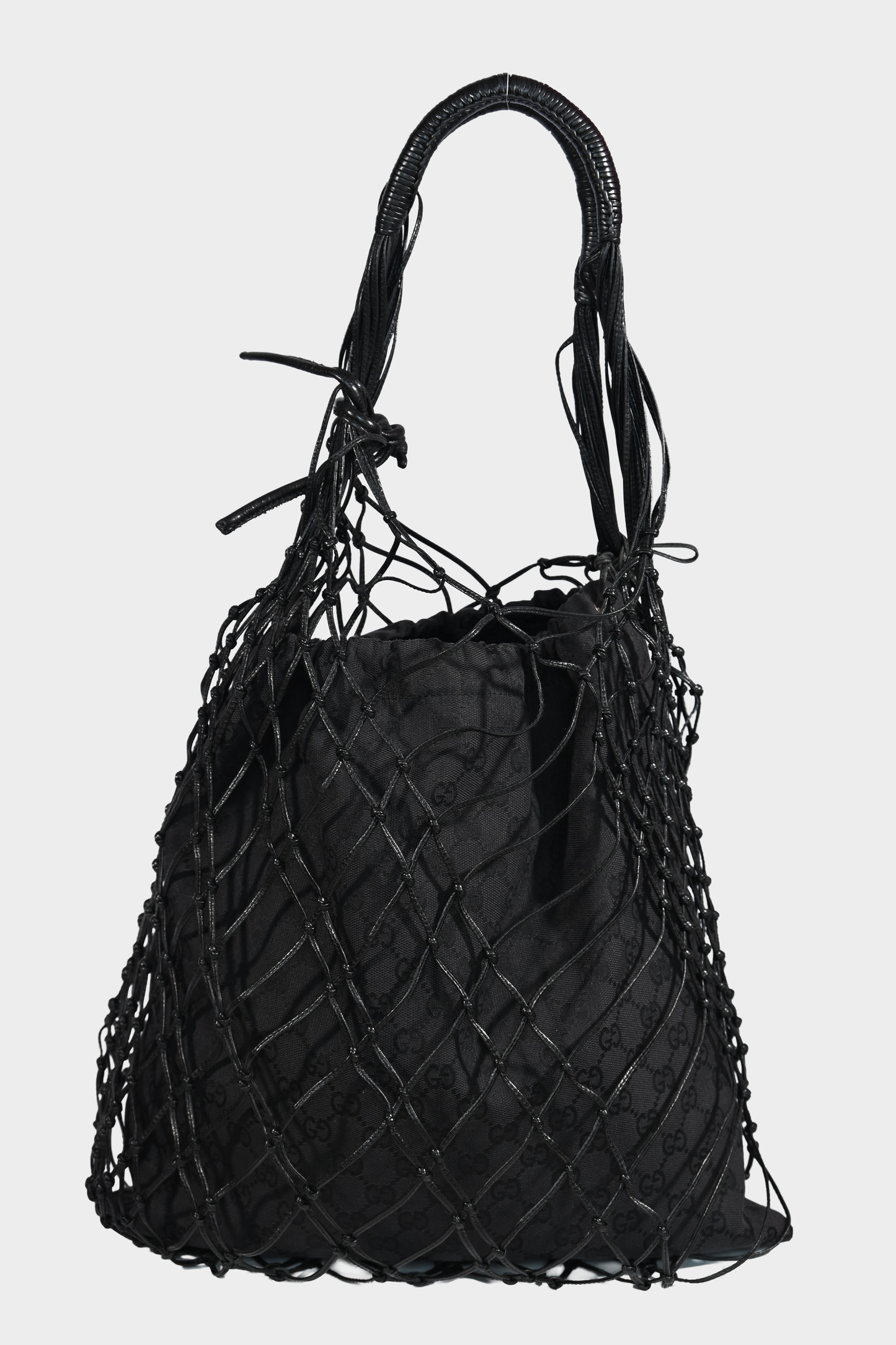 Gucci GG Canvas Fishnet Tote with Removable Pouch Tom Ford Era