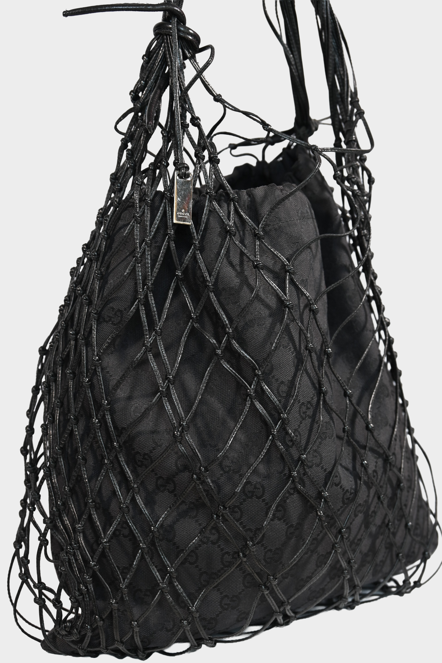 Gucci GG Canvas Fishnet Tote with Removable Pouch Tom Ford Era